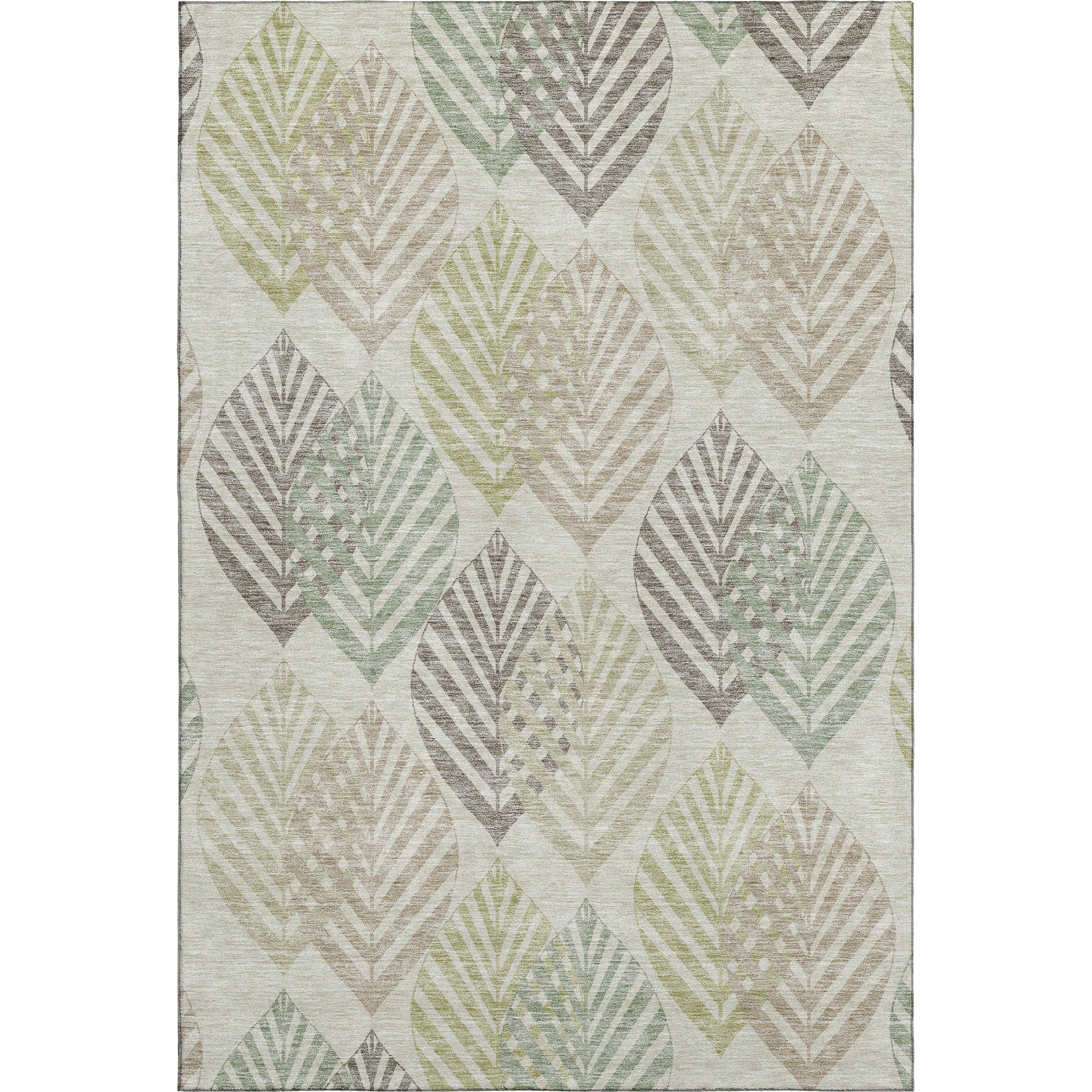 Lucerne Machine Washable Transitional Taupe Brown Rug 2'6" x 3'10" #shape_Rectangle