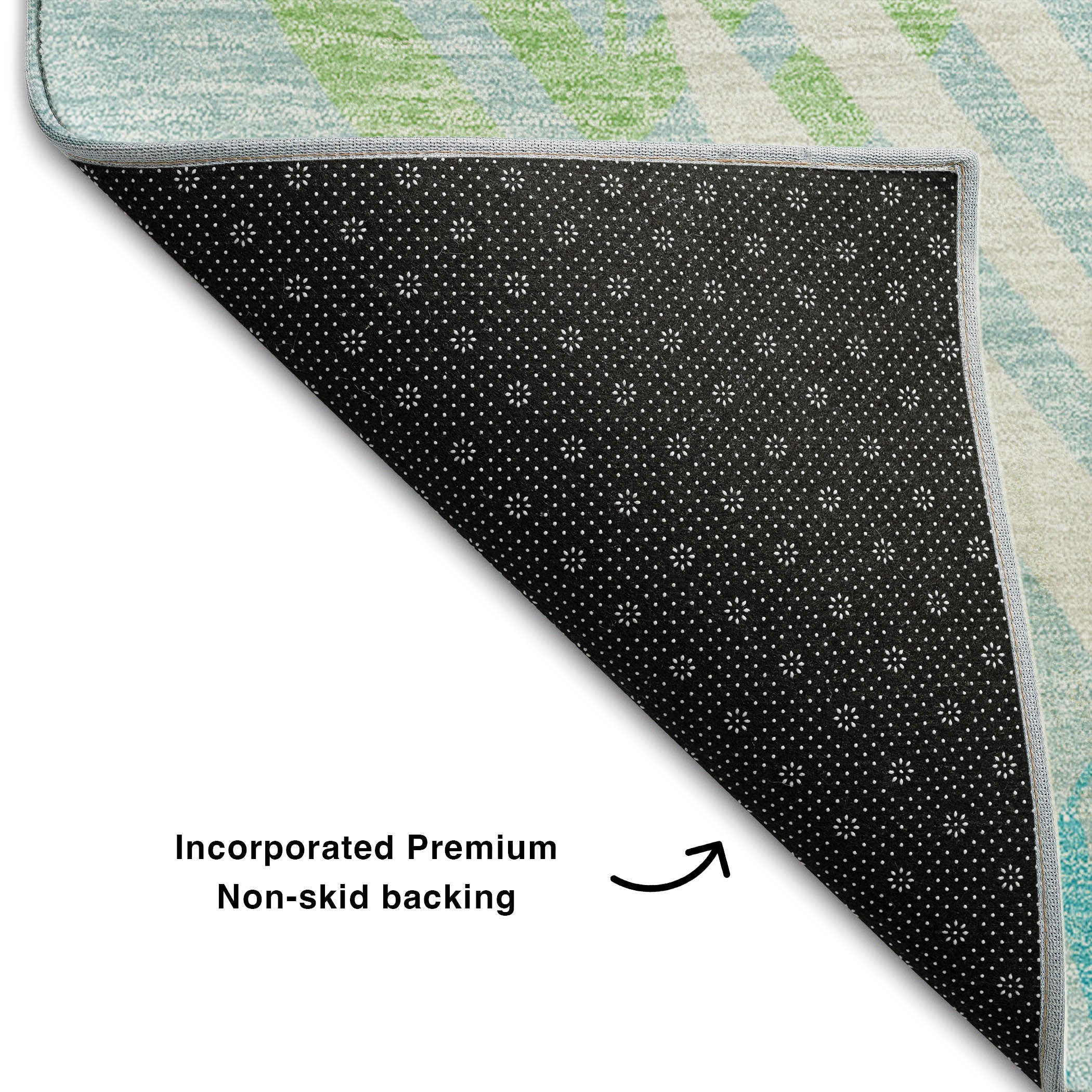 Lucerne Machine Washable Transitional Teal Rug 1'8" x 2'6" #shape_Rectangle