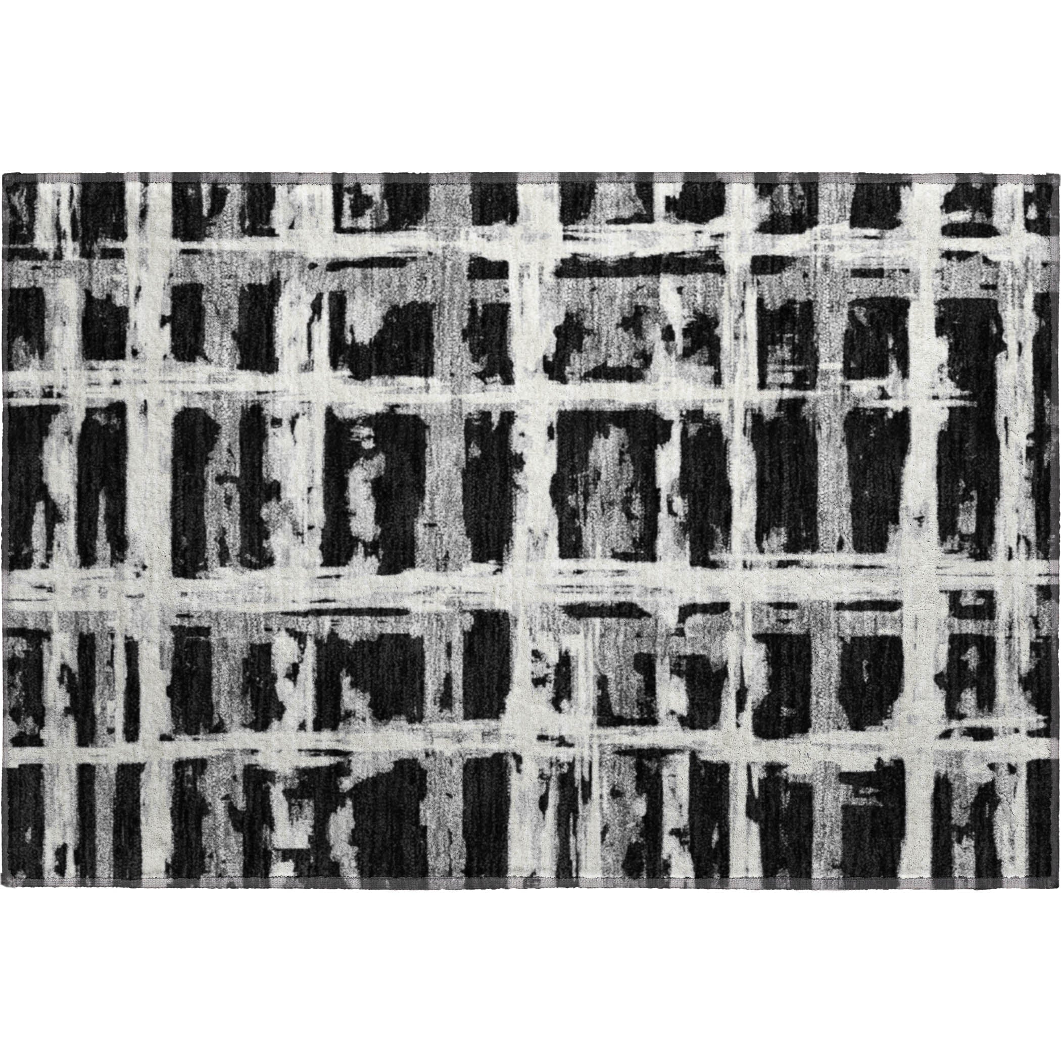 Chiang Mai Machine Washable Transitional Black Rug 1'8" x 2'6" #shape_Rectangle