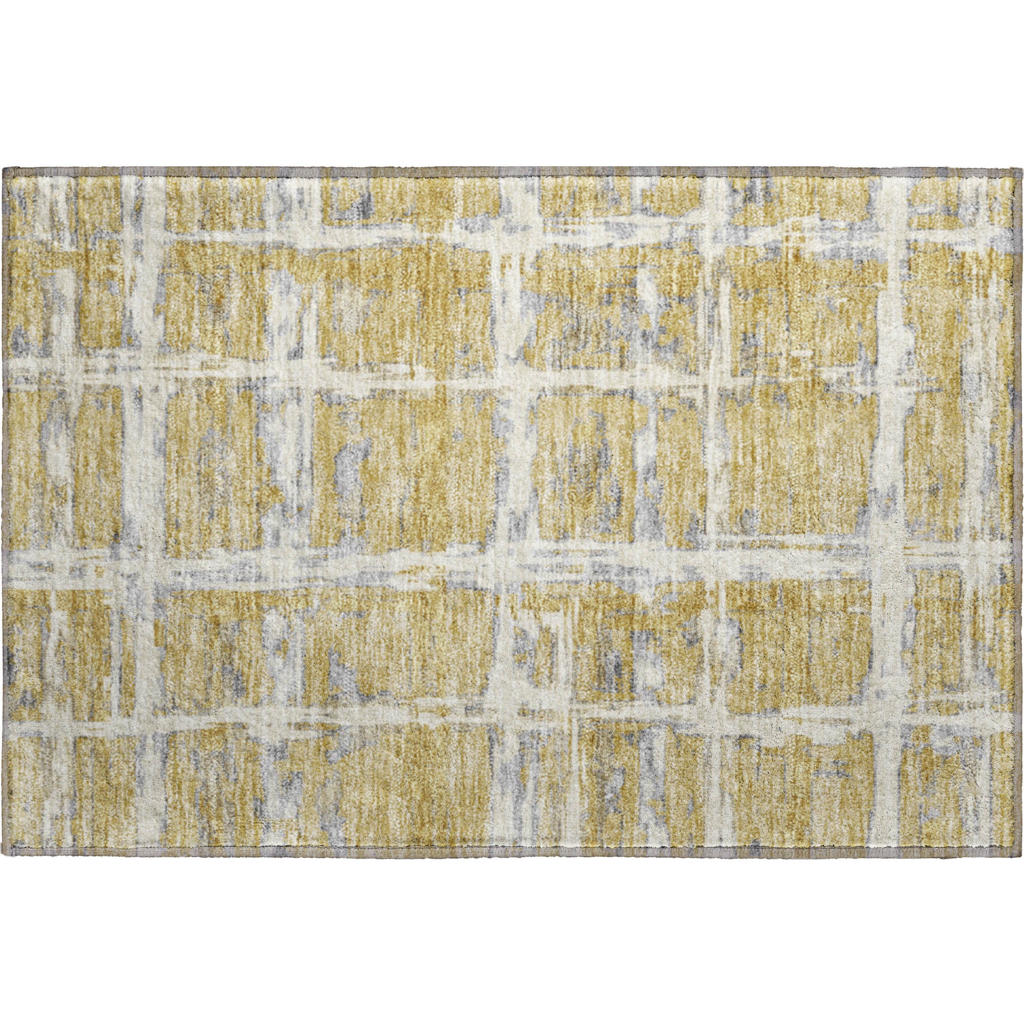 Chiang Mai Machine Washable Transitional Gold Rug 1'8" x 2'6" #shape_Rectangle