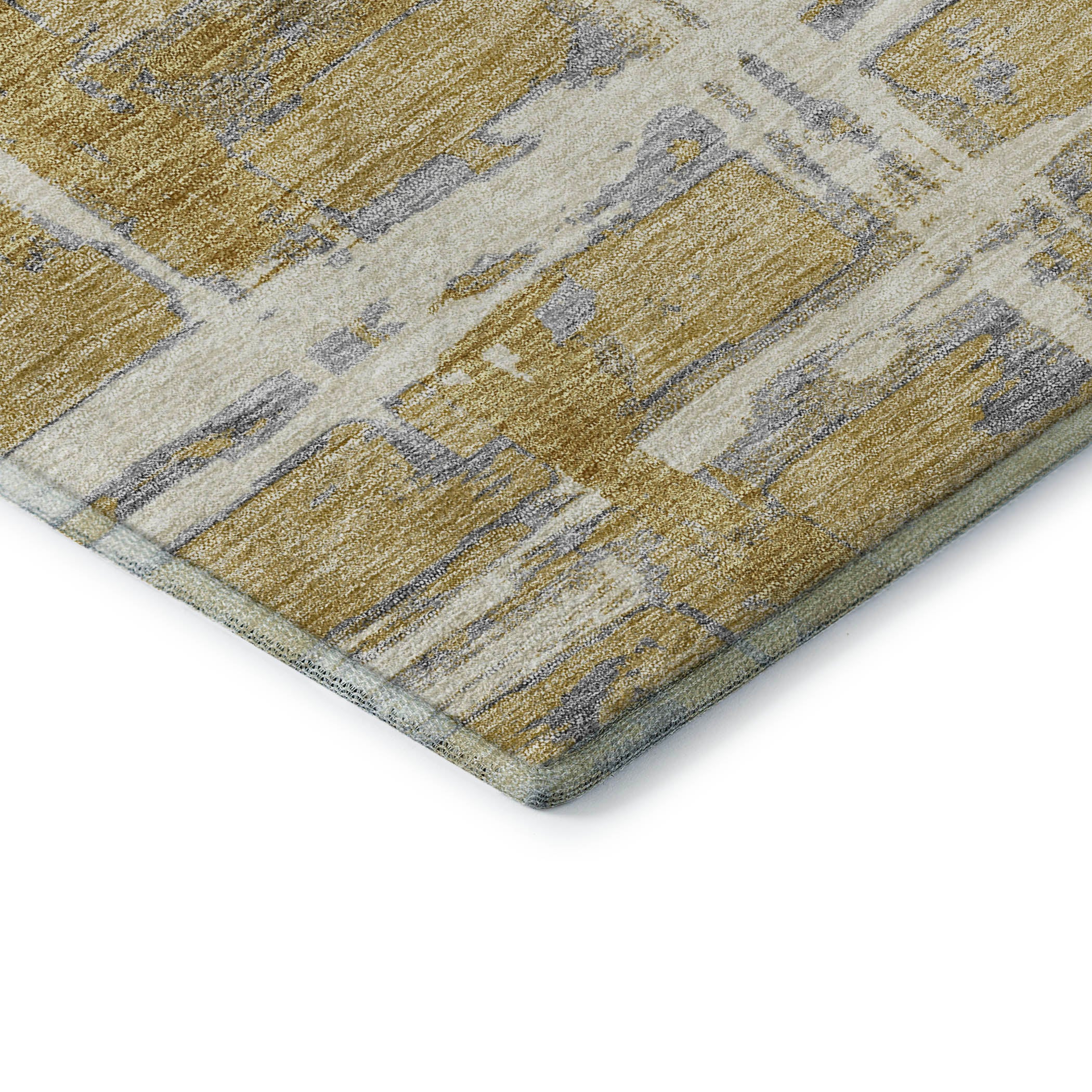 Chiang Mai Machine Washable Transitional Gold Rug 1'8" x 2'6" #shape_Rectangle