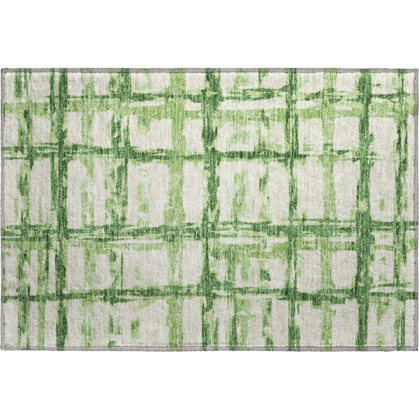 Chiang Mai Machine Washable Transitional Green Rug 1'8" x 2'6"