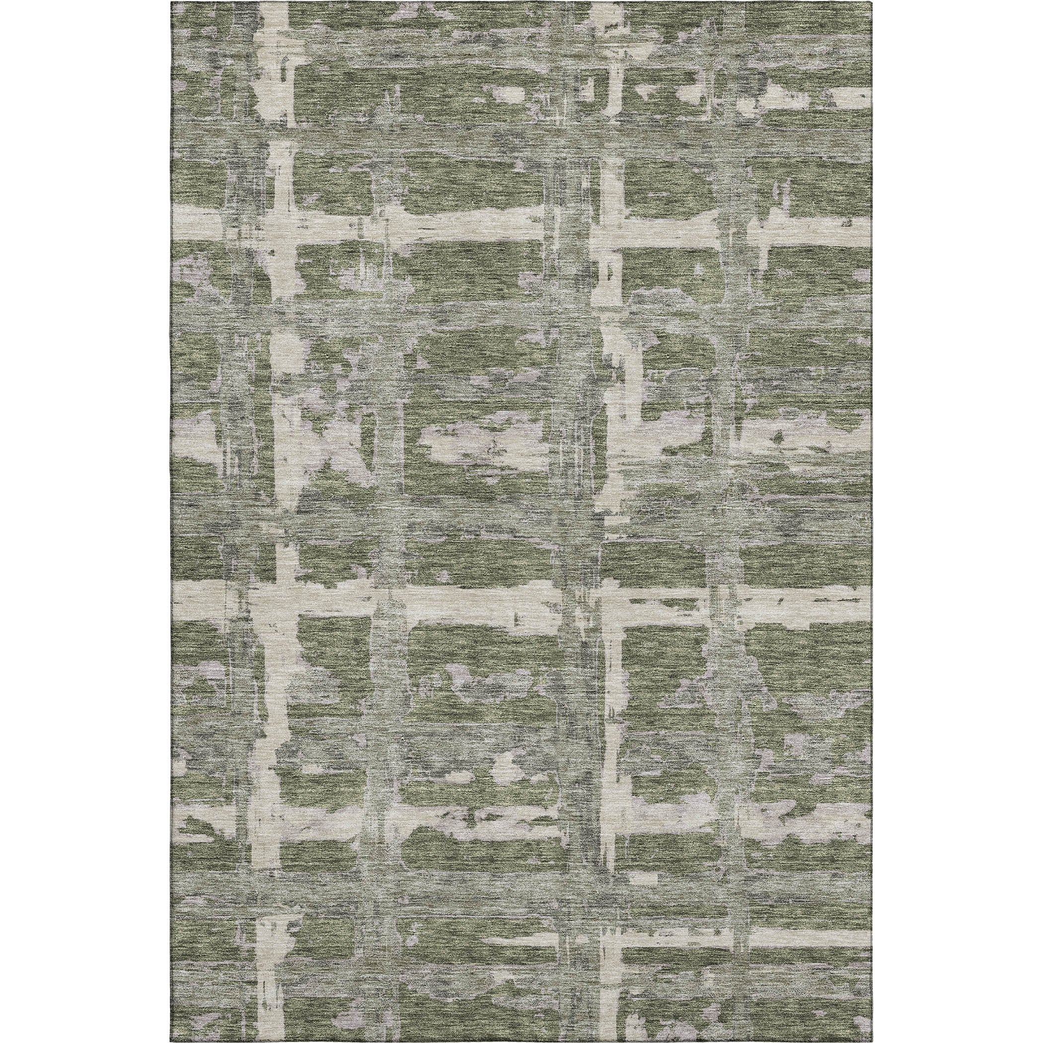 Chiang Mai Machine Washable Transitional Olive Green Rug 2'6" x 3'10" #shape_Rectangle