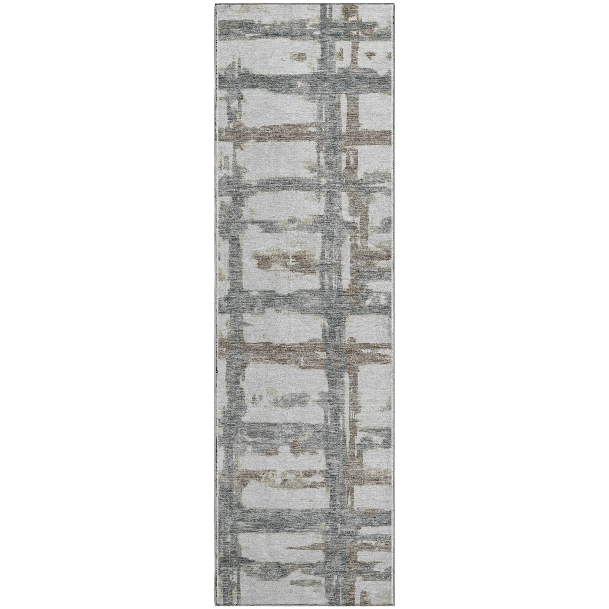 Chiang Mai Machine Washable Transitional Silver Gray Rug 2'3" x 7'6" #shape_Runner