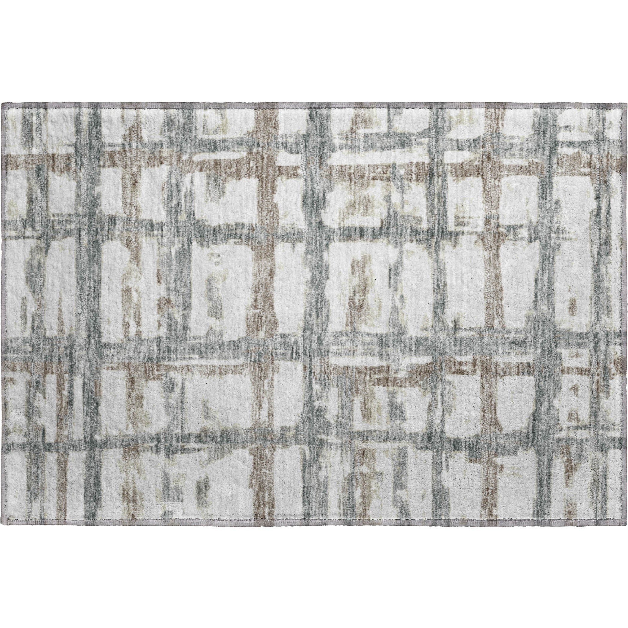 Chiang Mai Machine Washable Transitional Silver Gray Rug 1'8" x 2'6" #shape_Rectangle