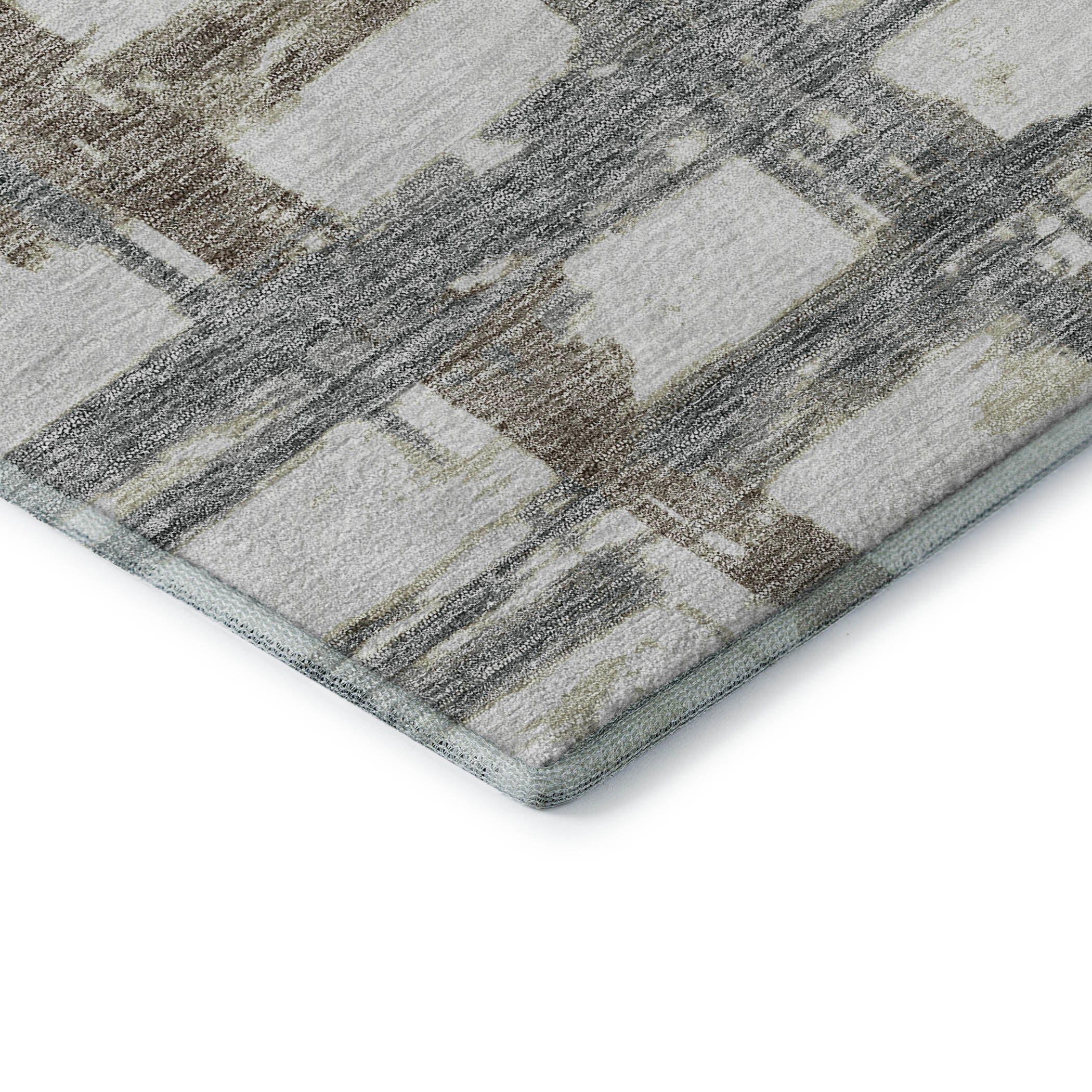 Chiang Mai Machine Washable Transitional Silver Gray Rug 1'8" x 2'6" #shape_Rectangle