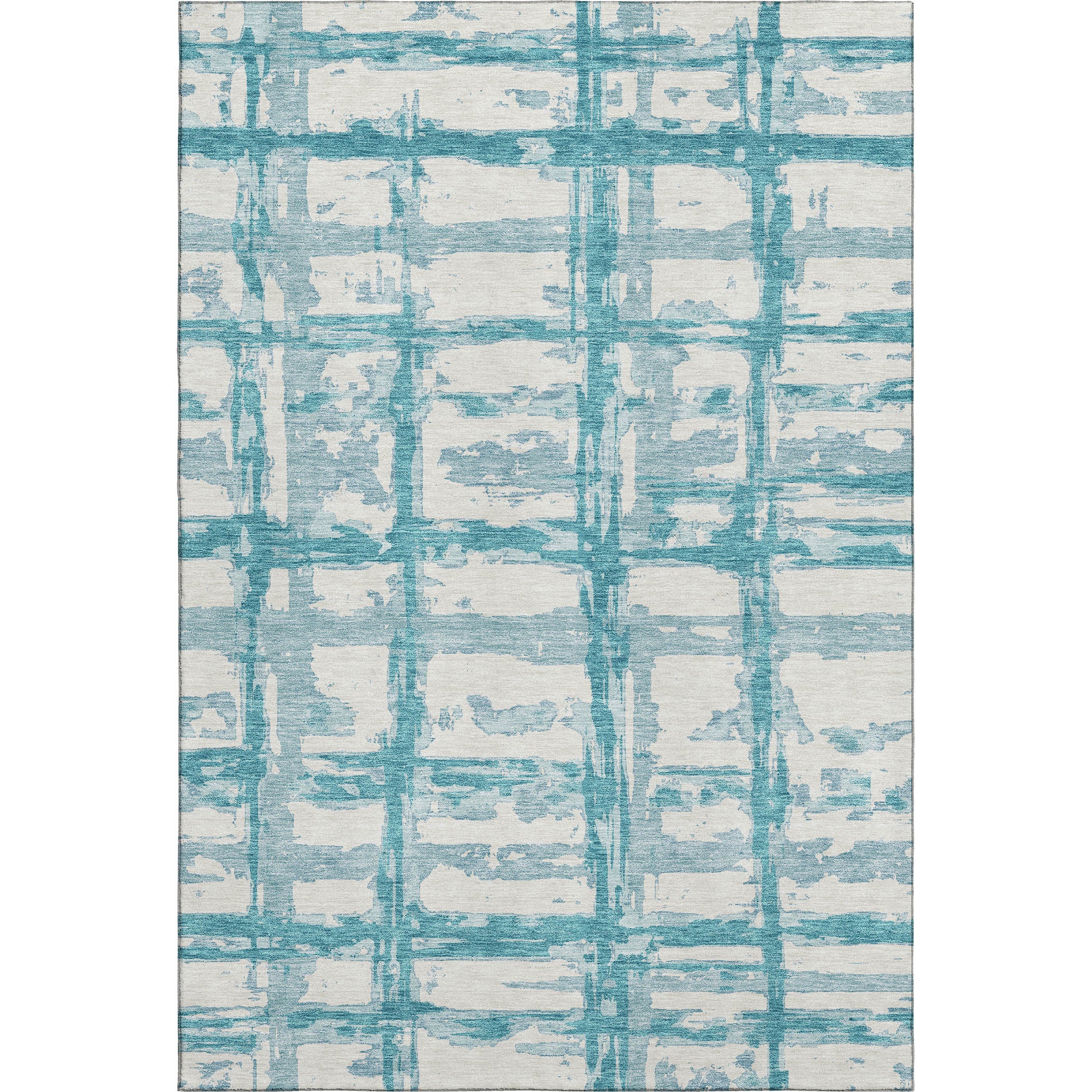 Chiang Mai Machine Washable Transitional Teal Rug 2'6" x 3'10" #shape_Rectangle