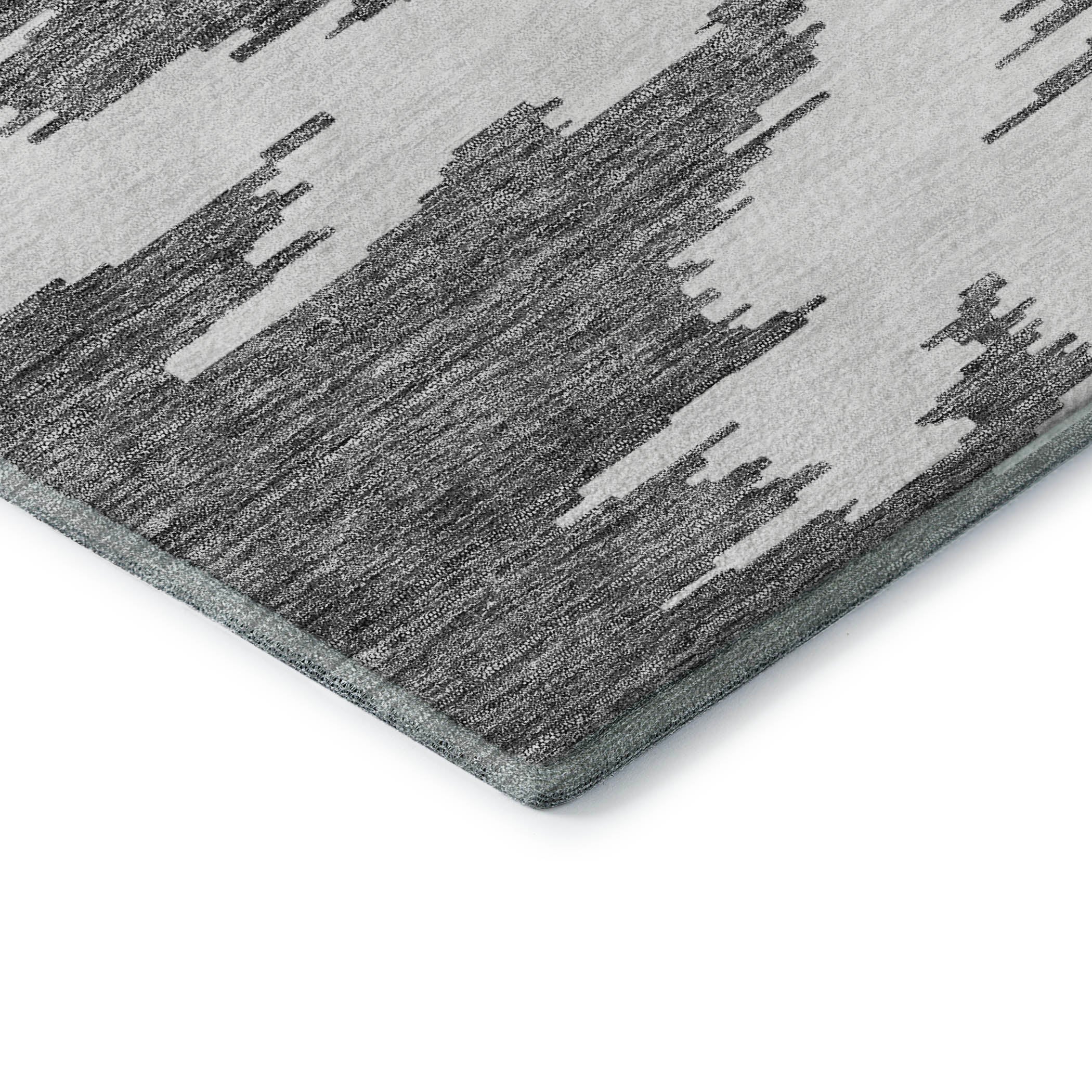 Florence Machine Washable Transitional Black Rug 1'8" x 2'6" #shape_Rectangle