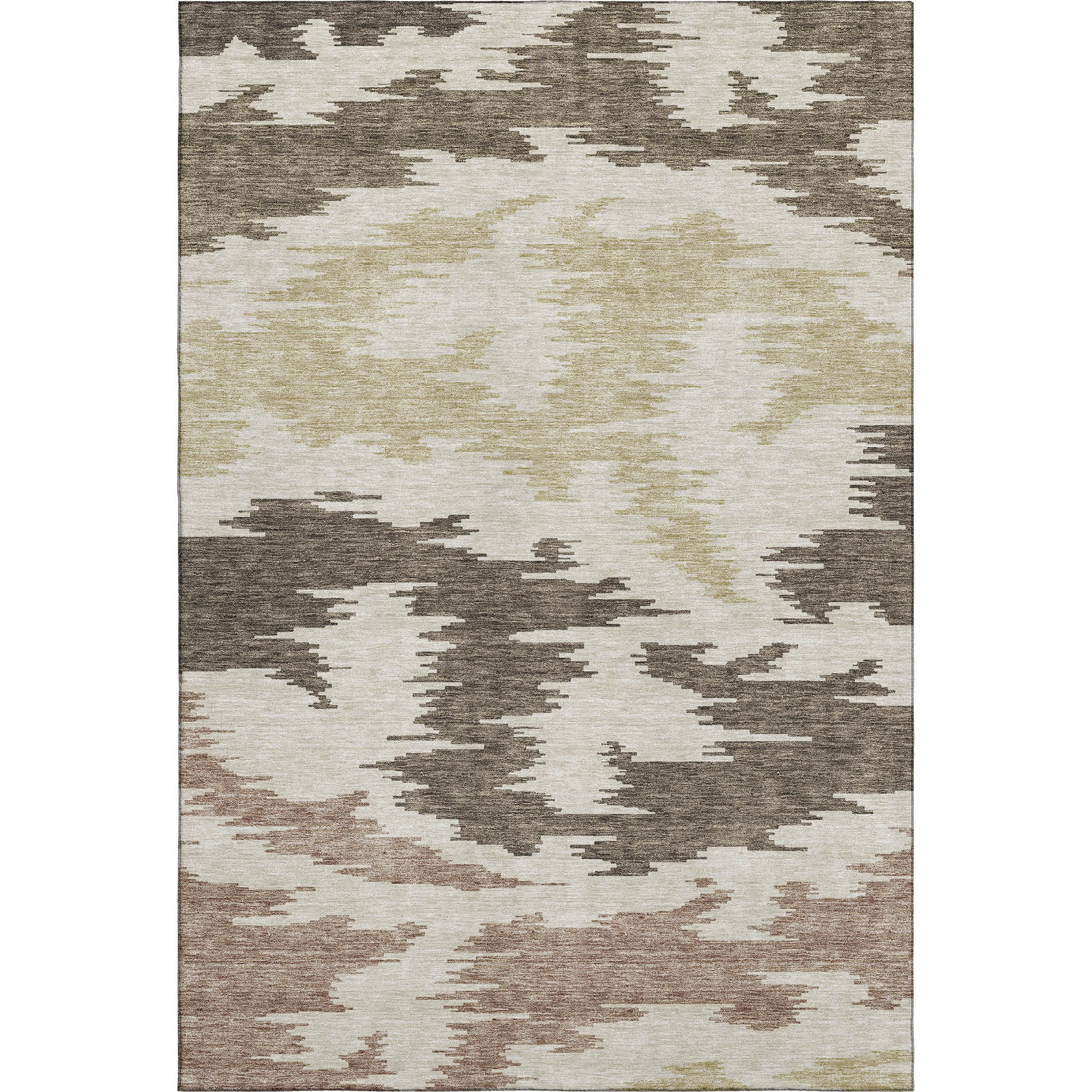 Florence Machine Washable Transitional Chocolate Brown Rug 2'6" x 3'10" #shape_Rectangle