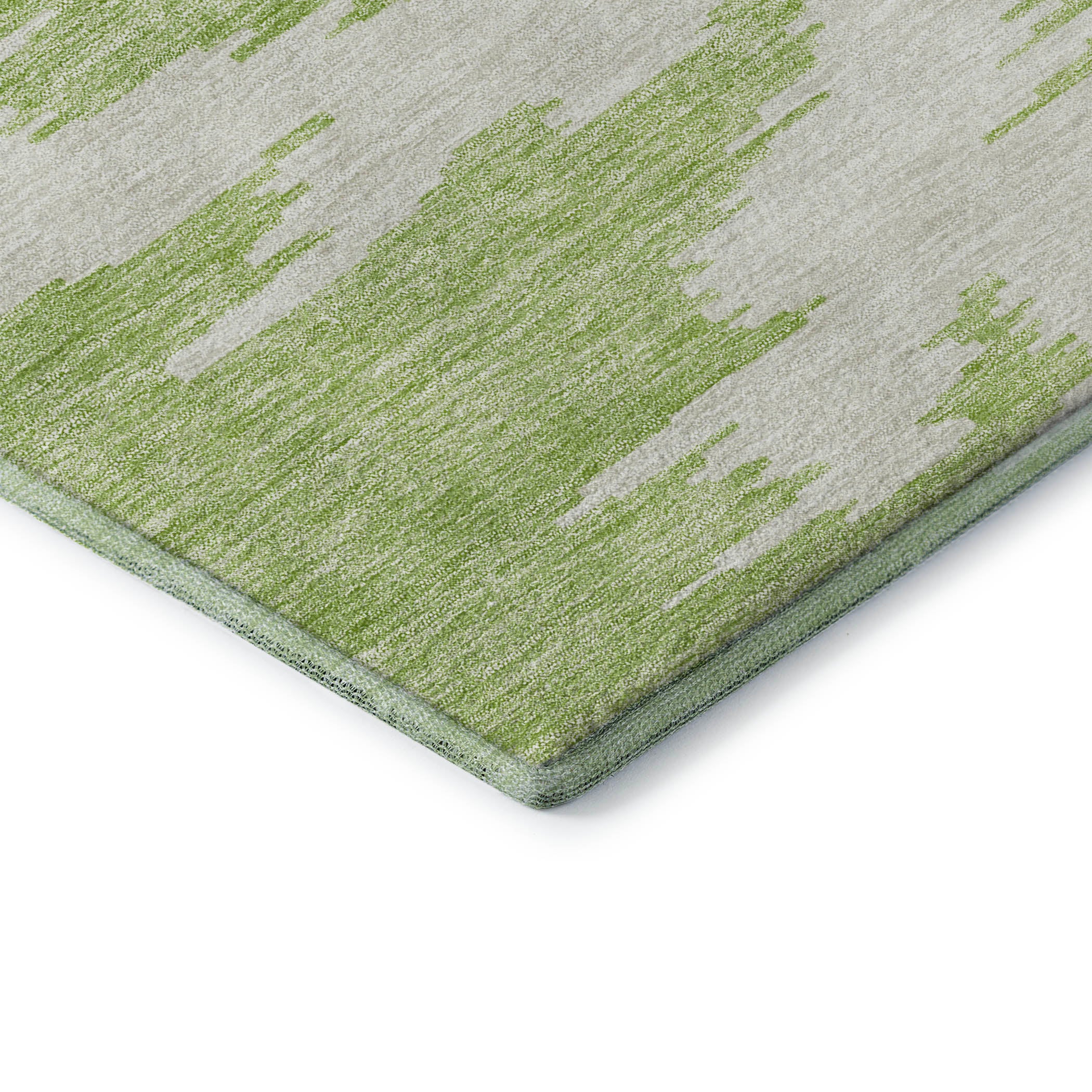 Florence Machine Washable Transitional Green Rug 1'8" x 2'6" #shape_Rectangle
