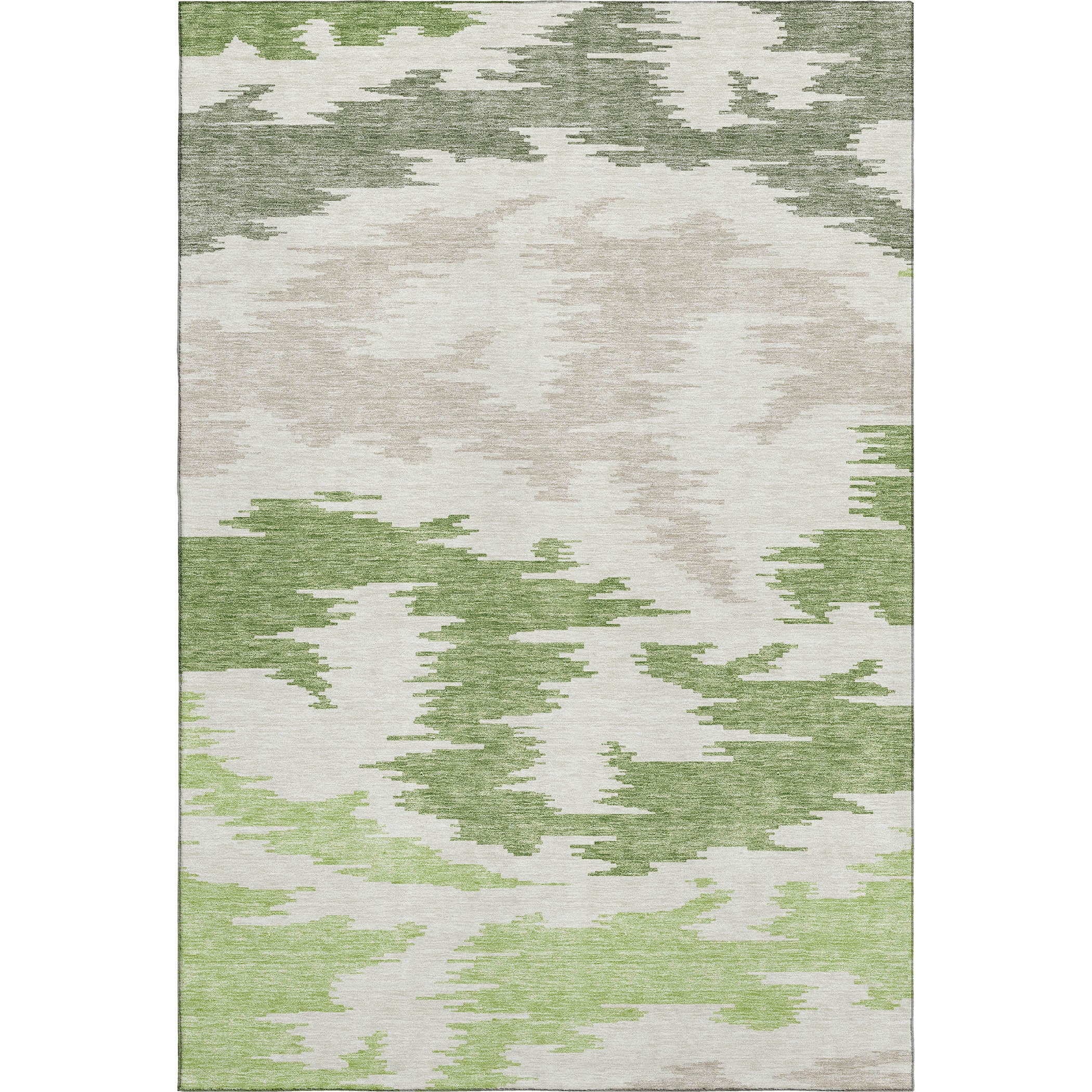 Florence Machine Washable Transitional Green Rug 2'6" x 3'10" #shape_Rectangle
