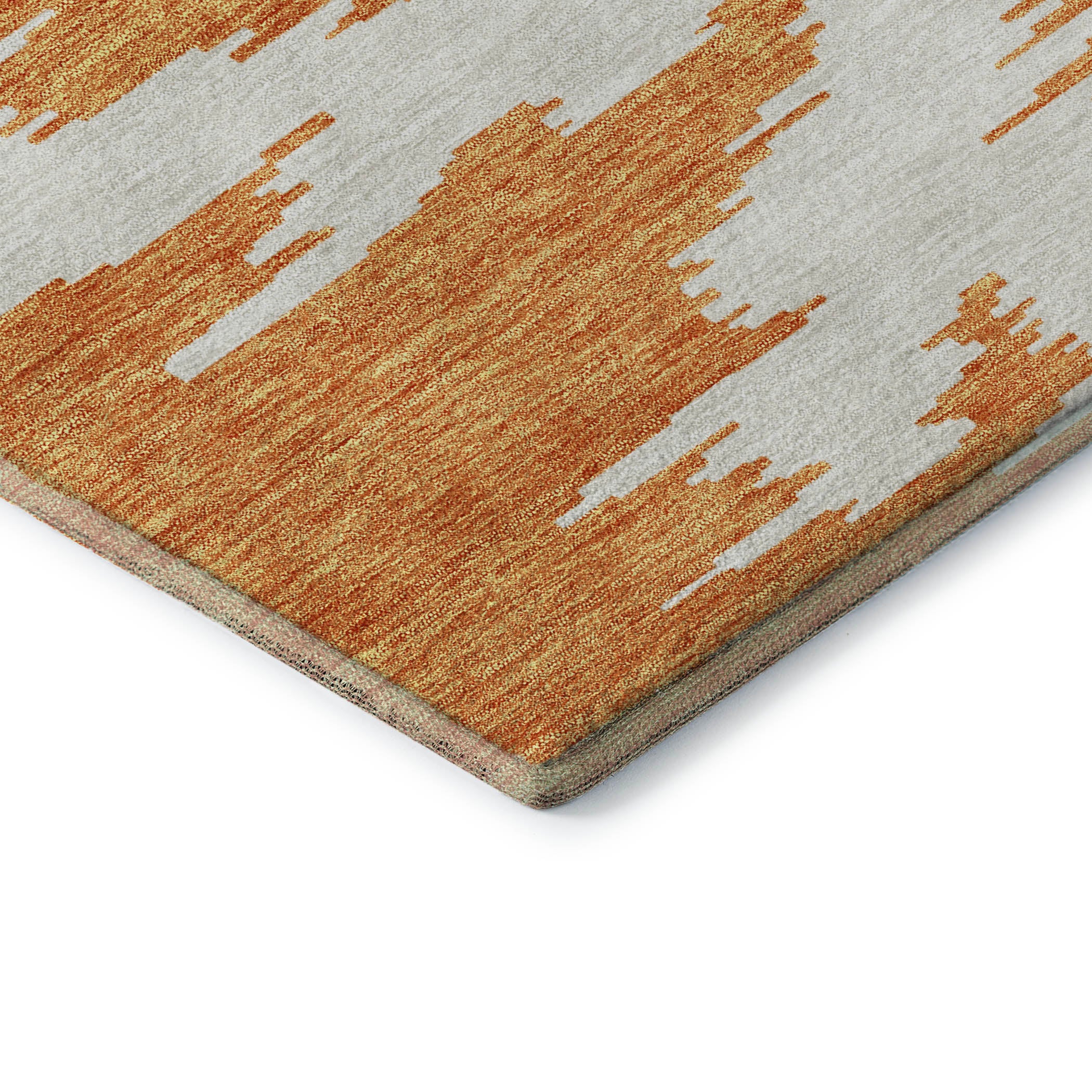 Florence Machine Washable Transitional Orange Rug 1'8" x 2'6" #shape_Rectangle