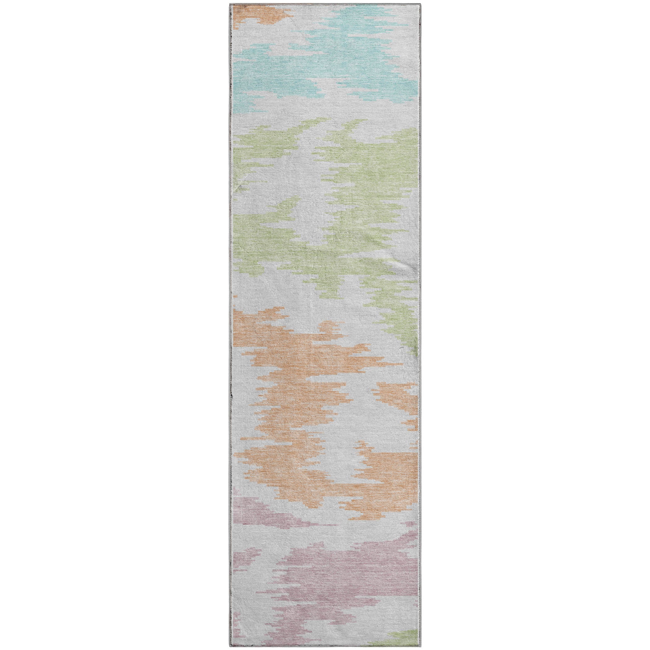 Florence Machine Washable Transitional White Ivory Rug 2'3" x 7'6" #shape_Runner