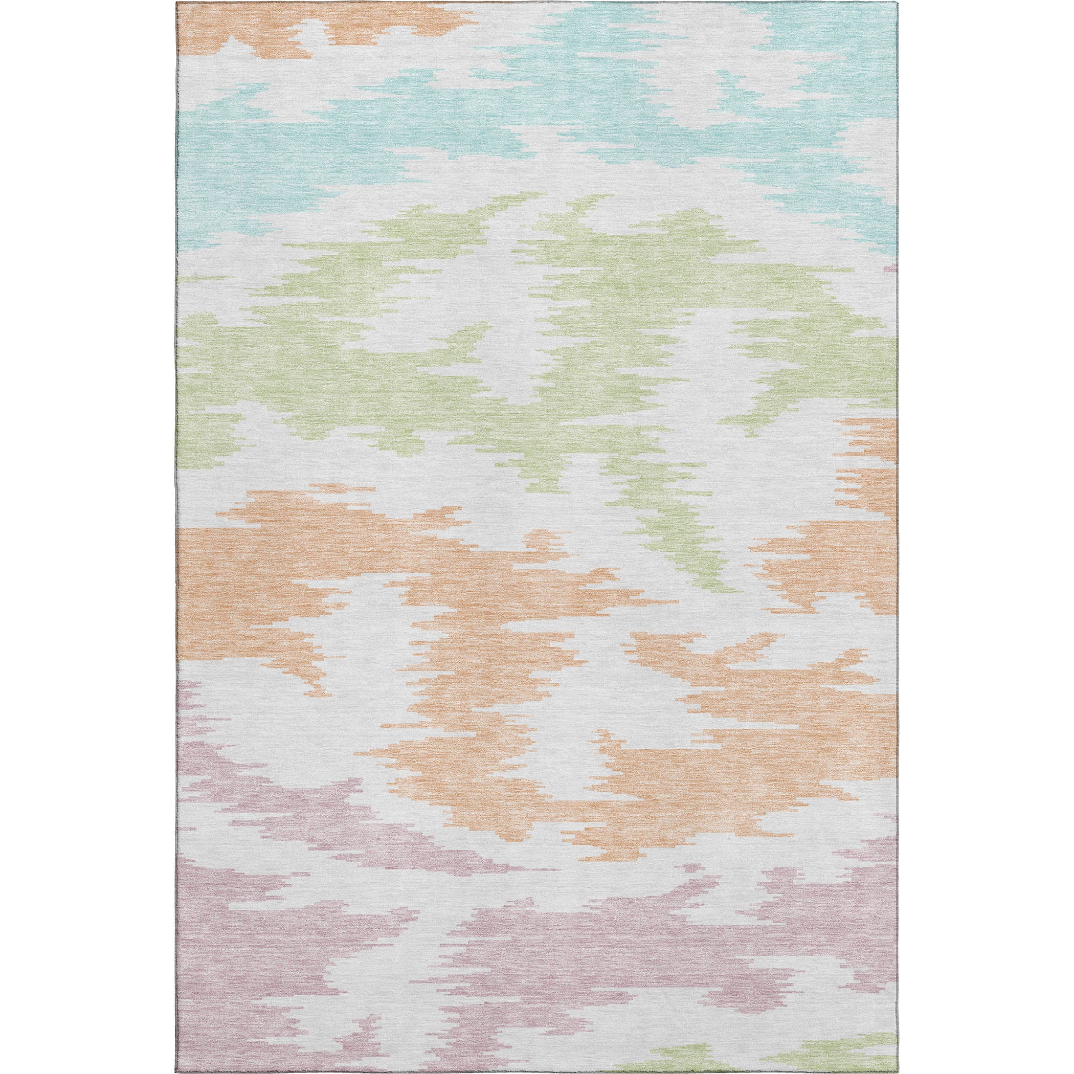 Florence Machine Washable Transitional White Ivory Rug 2'6" x 3'10" #shape_Rectangle