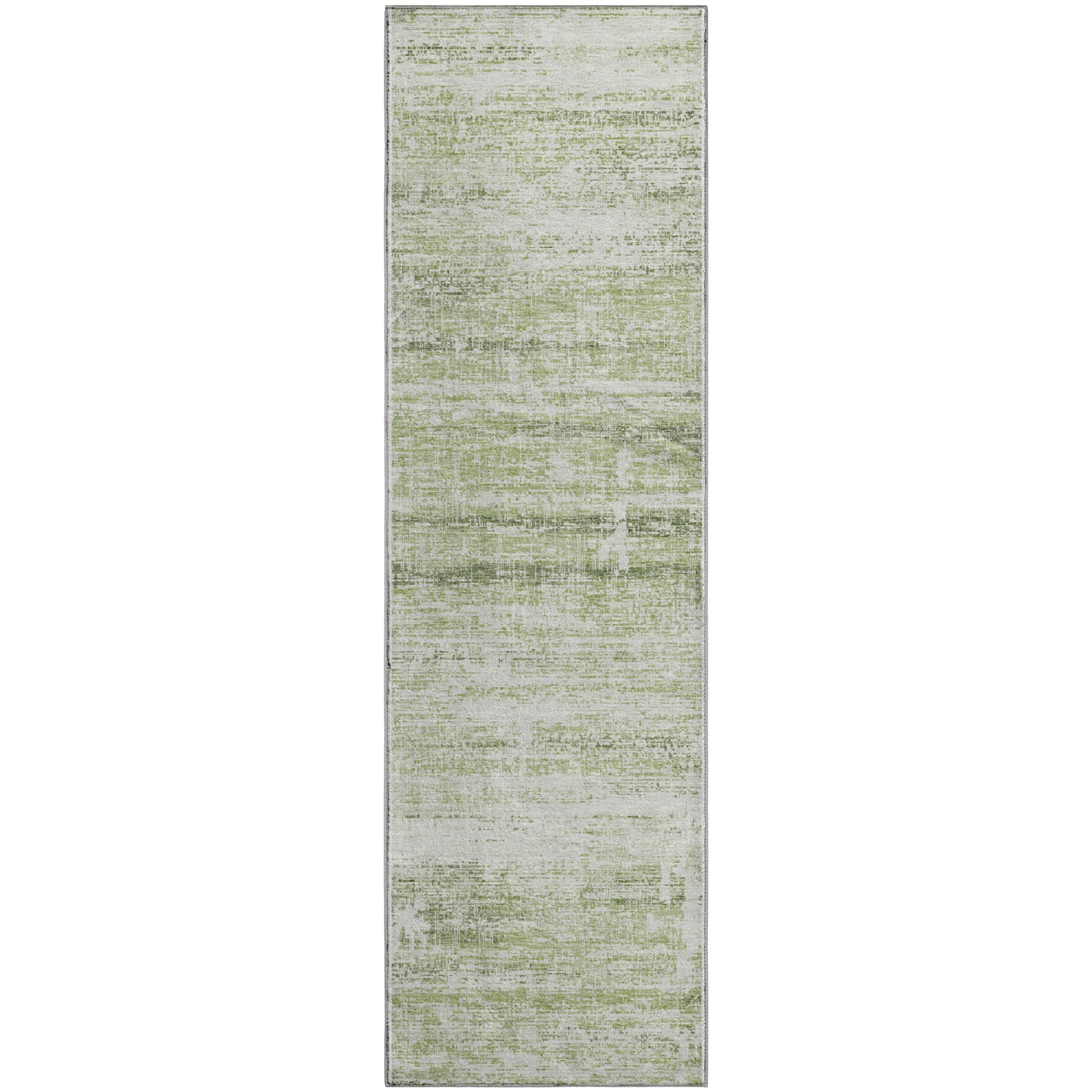 Havana Machine Washable Transitional Aloe Green Rug 2'3" x 7'6" #shape_Runner