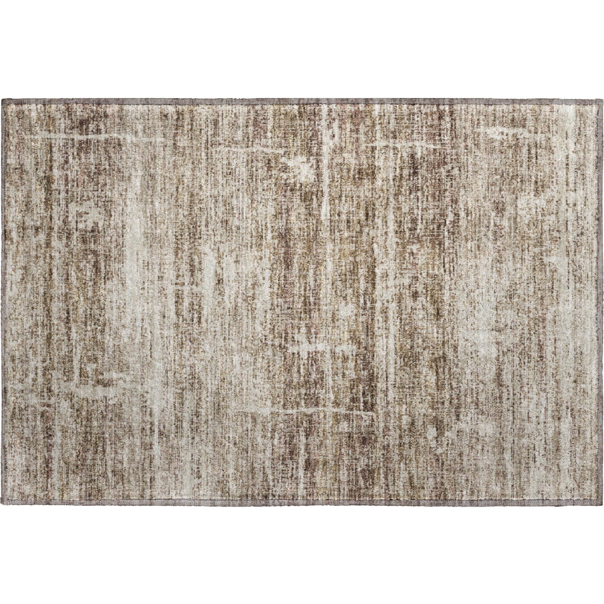 Havana Machine Washable Transitional Brown Rug 1'8" x 2'6" #shape_Rectangle