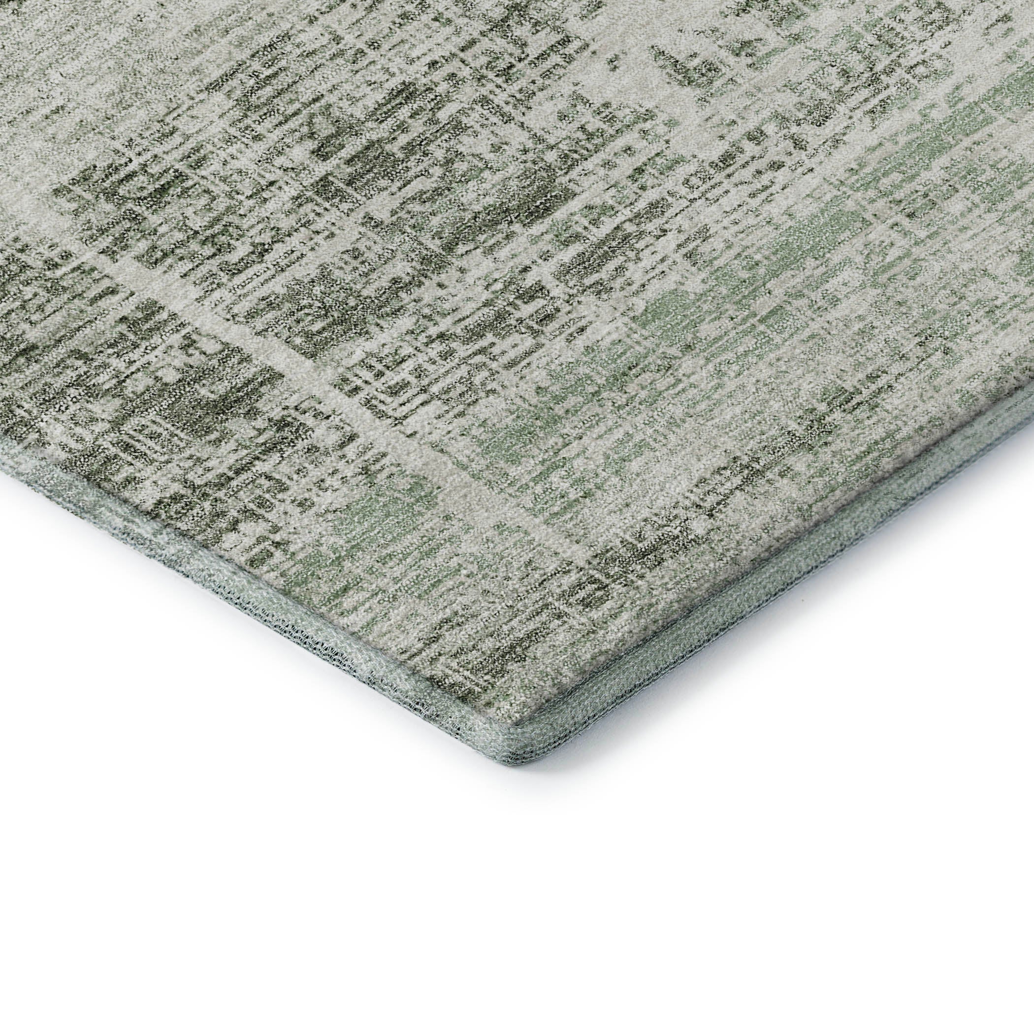 Havana Machine Washable Transitional Sage Green Rug 1'8" x 2'6" #shape_Rectangle