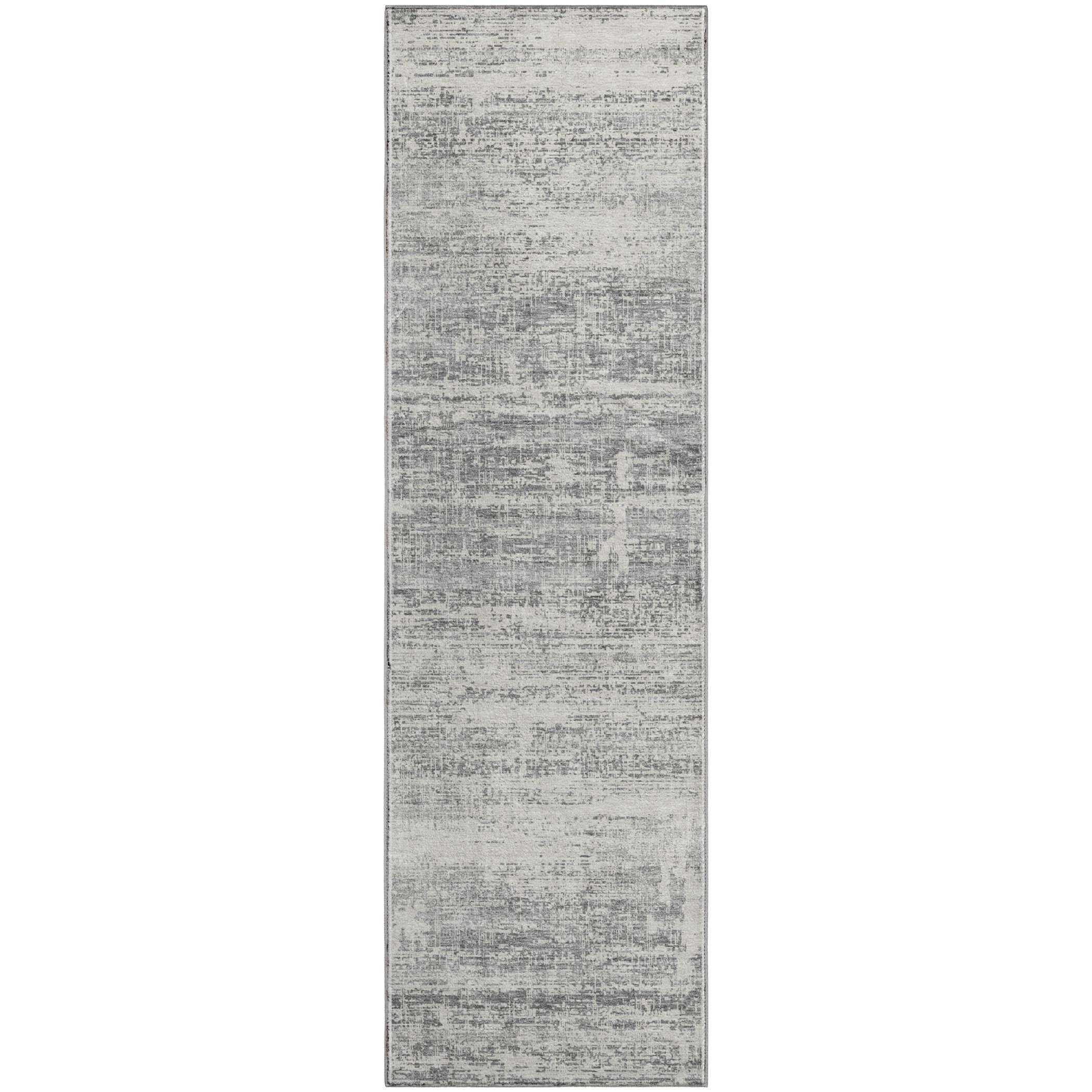 Havana Machine Washable Transitional Silver Gray Rug 2'3" x 7'6" #shape_Runner