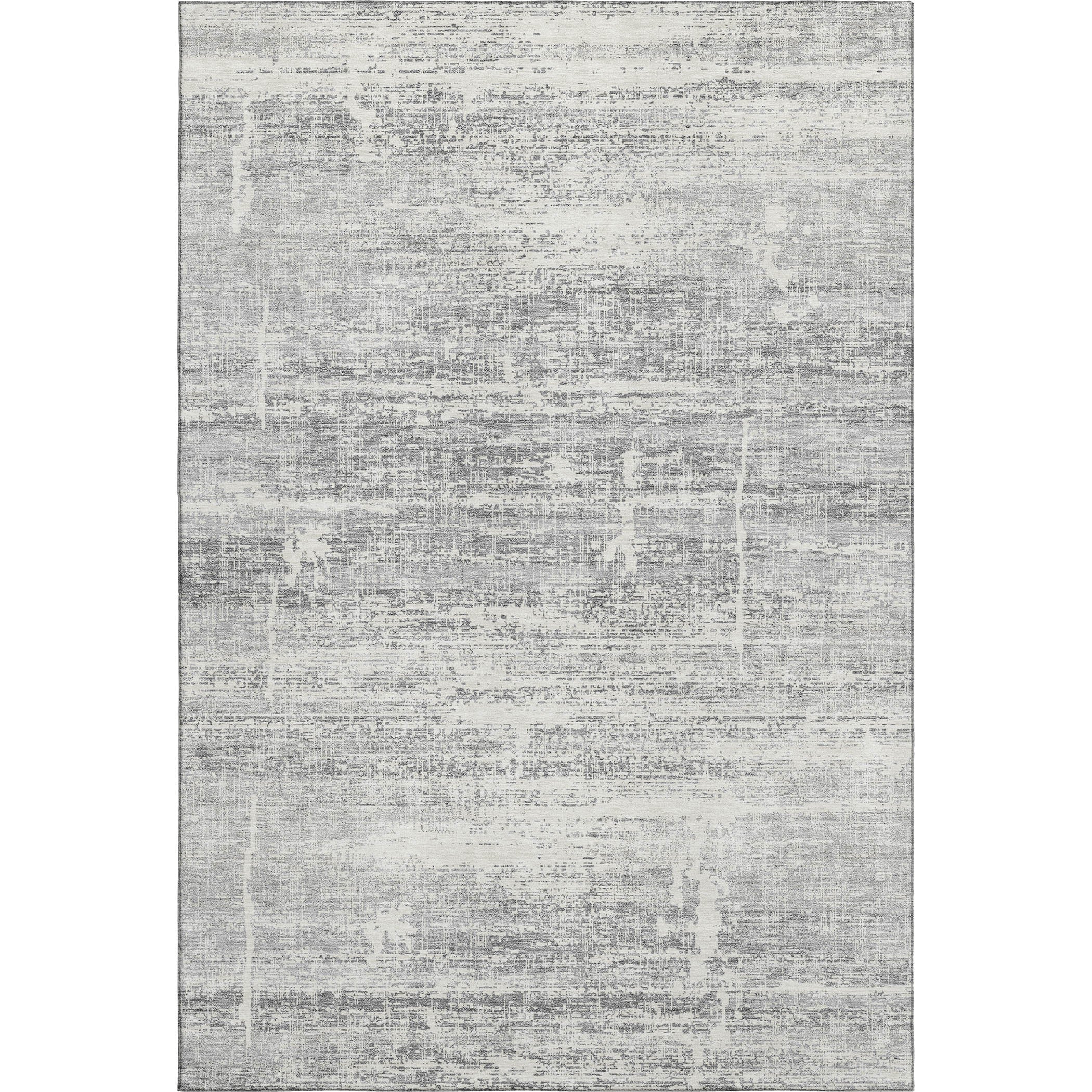 Havana Machine Washable Transitional Silver Gray Rug 2'6" x 3'10" #shape_Rectangle