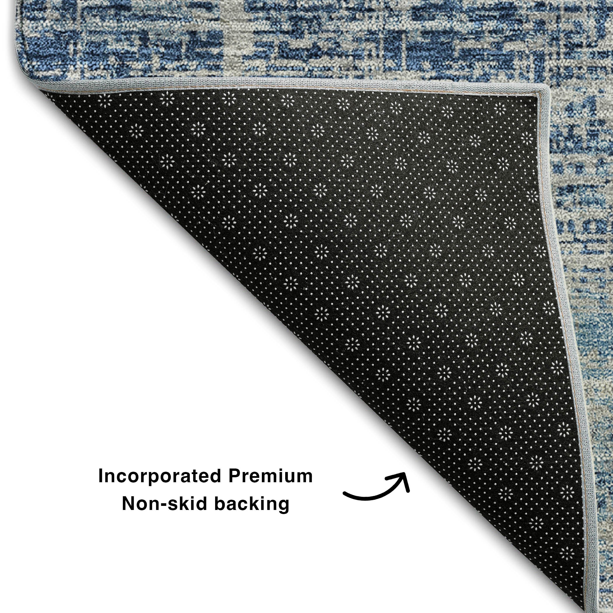 Havana Machine Washable Transitional Sky Blue Rug 1'8" x 2'6" #shape_Rectangle