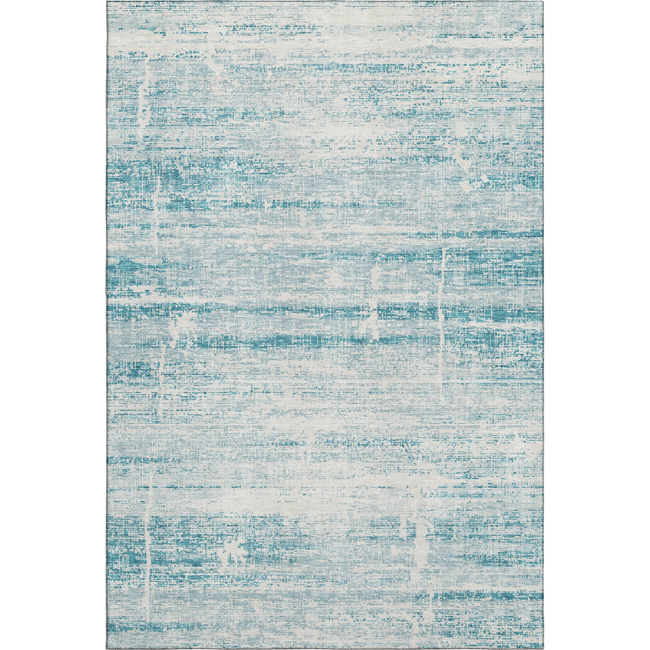 Havana Machine Washable Transitional Teal Rug 2'6" x 3'10" #shape_Rectangle