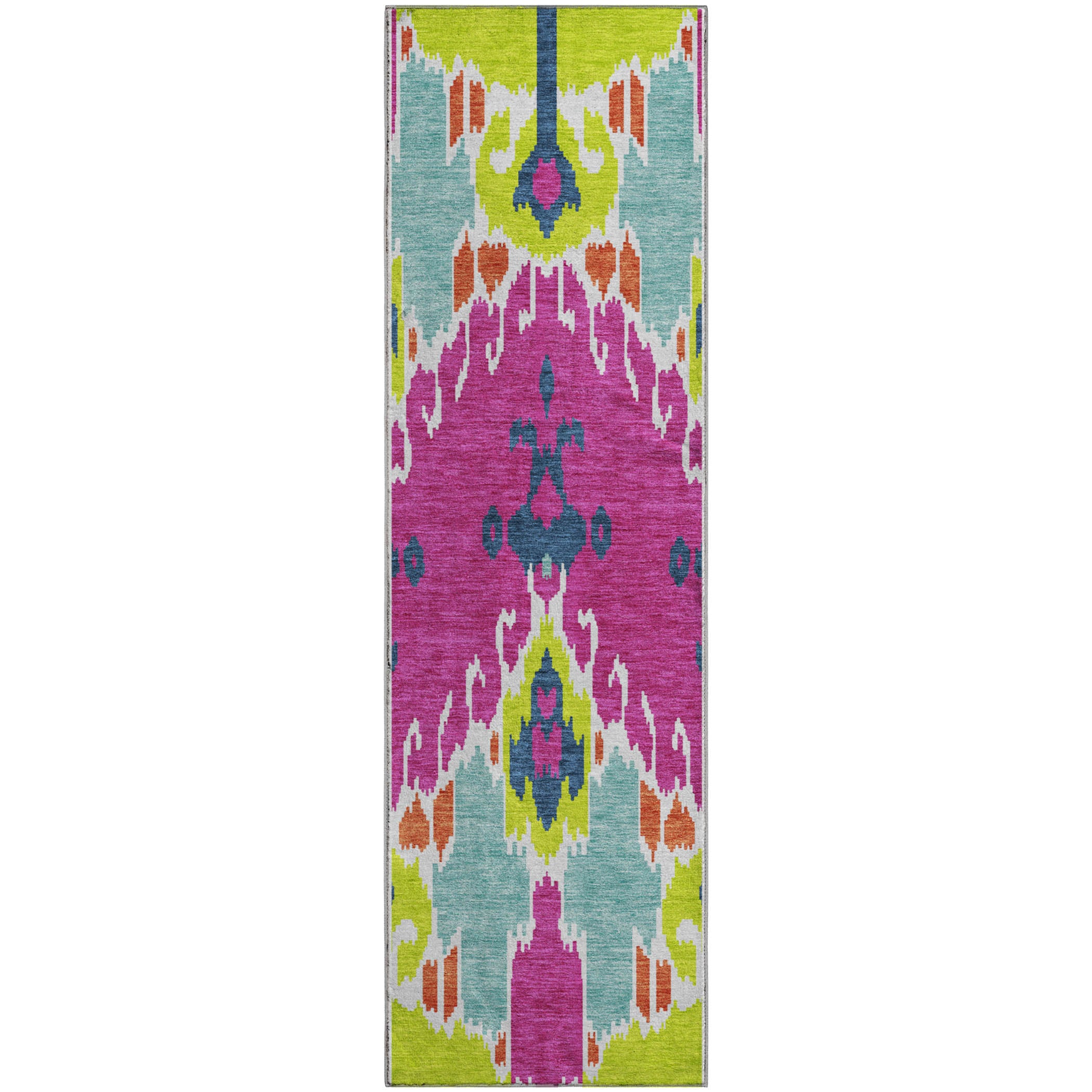 Mdina Machine Washable Transitional Pink Rug 2'3" x 7'6" #shape_Runner