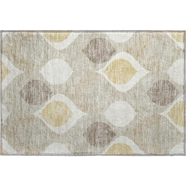 Tbilisi Machine Washable Transitional Beige Brown Rug 1'8" x 2'6"