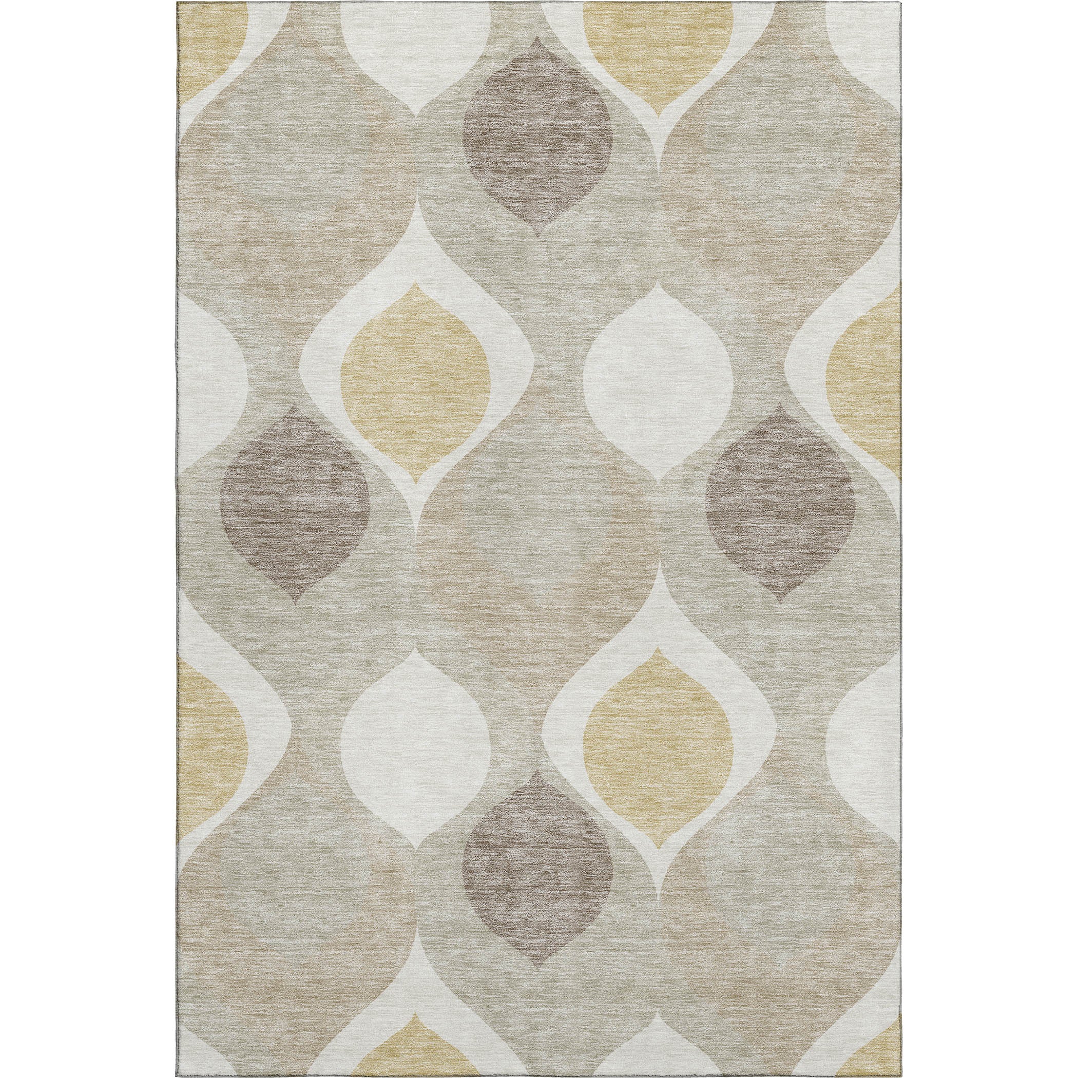 Tbilisi Machine Washable Transitional Beige Brown Rug 2'6" x 3'10" #shape_Rectangle