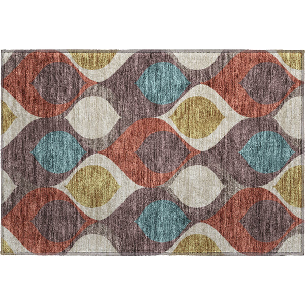 Tbilisi Machine Washable Transitional Brown Rug 1'8" x 2'6"