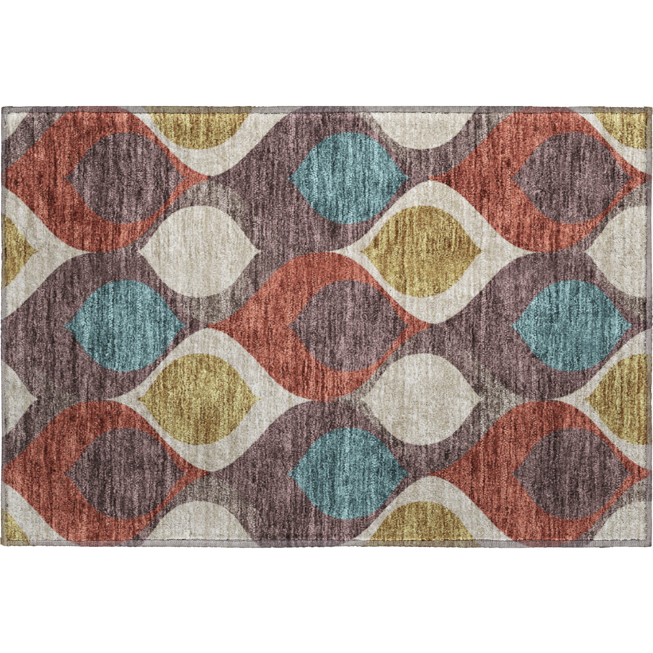 Tbilisi Machine Washable Transitional Brown Rug 1'8" x 2'6" #shape_Rectangle