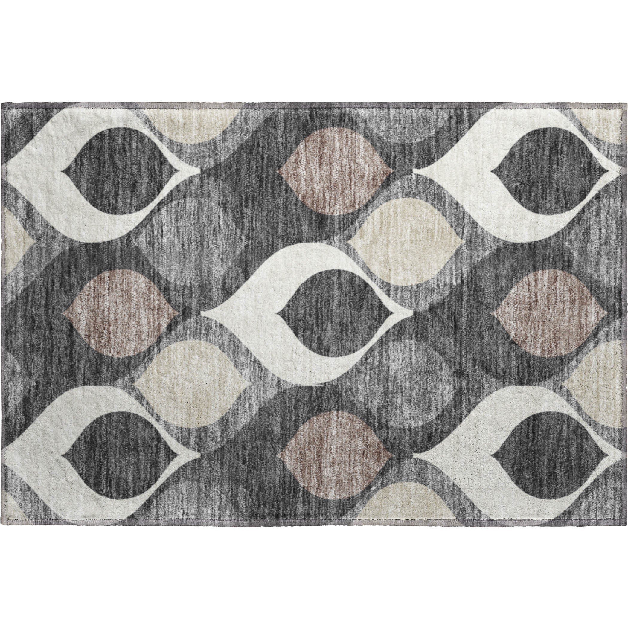 Tbilisi Machine Washable Transitional Gray Rug 1'8" x 2'6" #shape_Rectangle