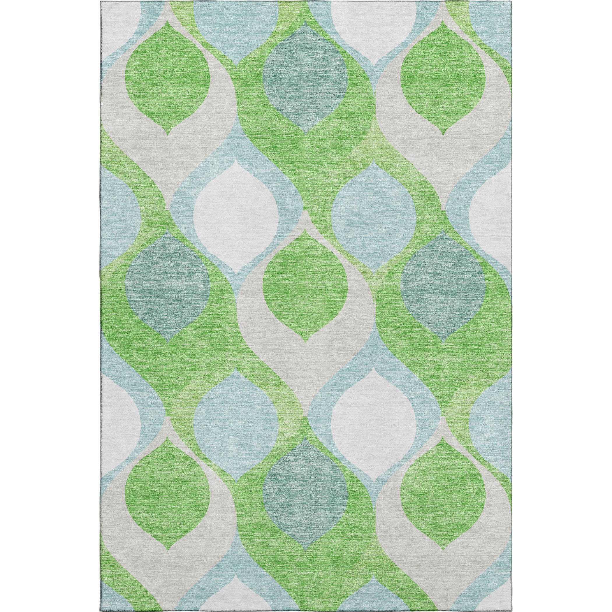 Tbilisi Machine Washable Transitional Lime Green Rug 2'6" x 3'10" #shape_Rectangle