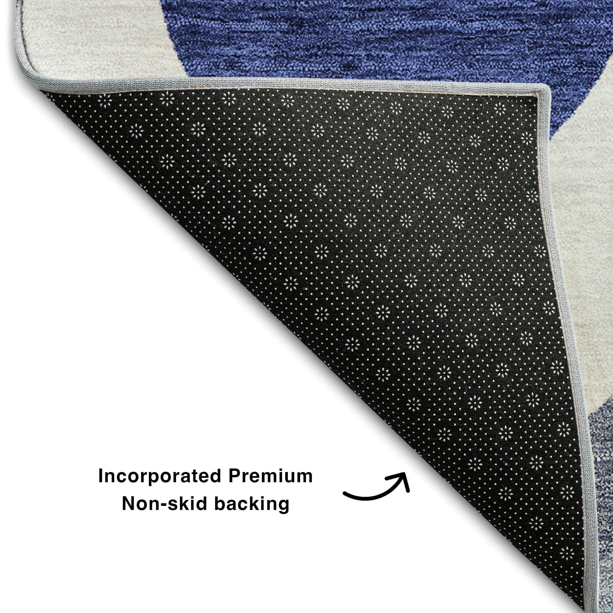 Tbilisi Machine Washable Transitional Navy Blue Rug 1'8" x 2'6" #shape_Rectangle