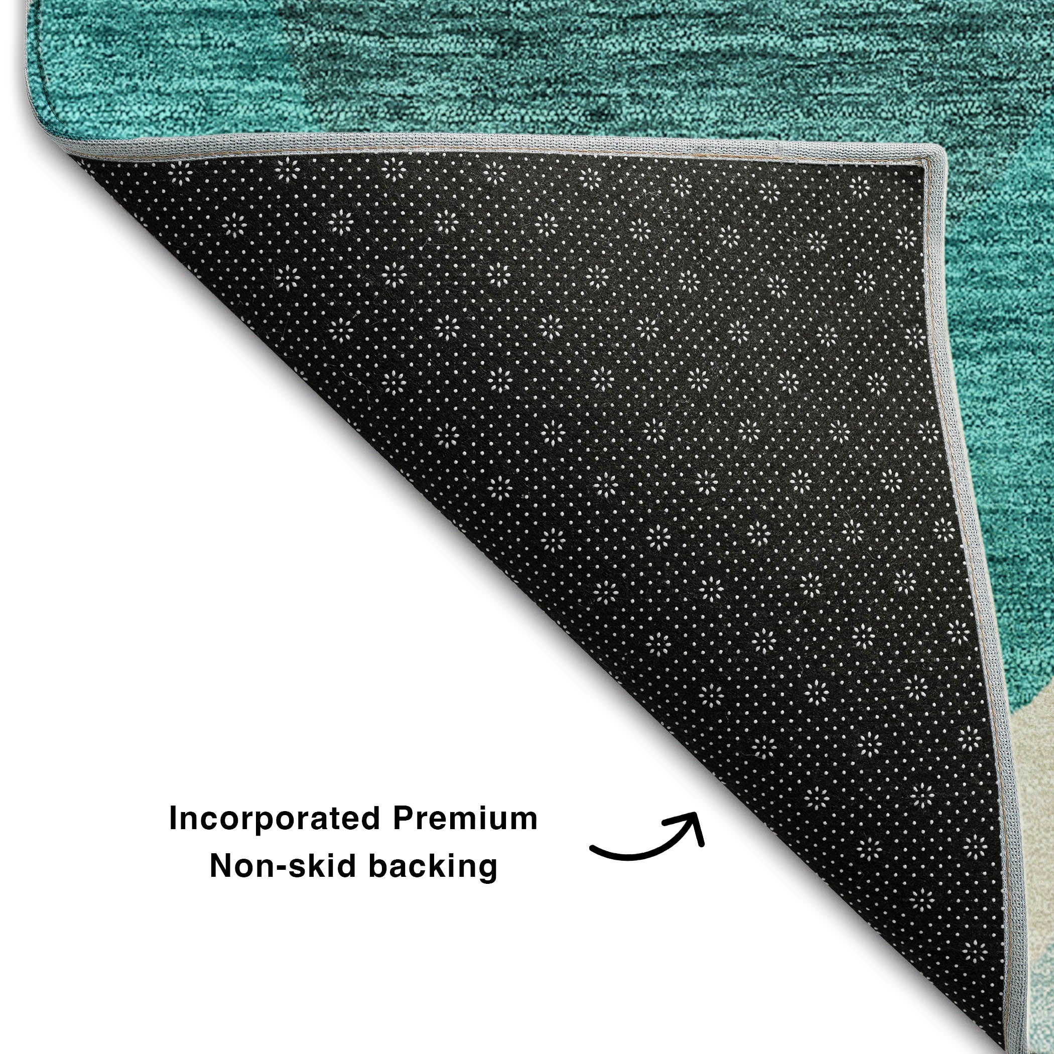 Tbilisi Machine Washable Transitional Teal Rug 1'8" x 2'6" #shape_Rectangle