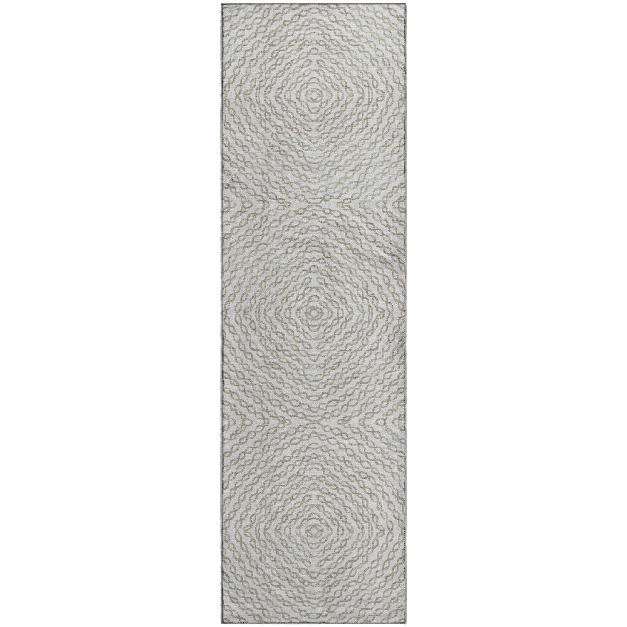 Antigua Machine Washable Transitional Linen Neutral Rug 2'3" x 7'6" #shape_Runner