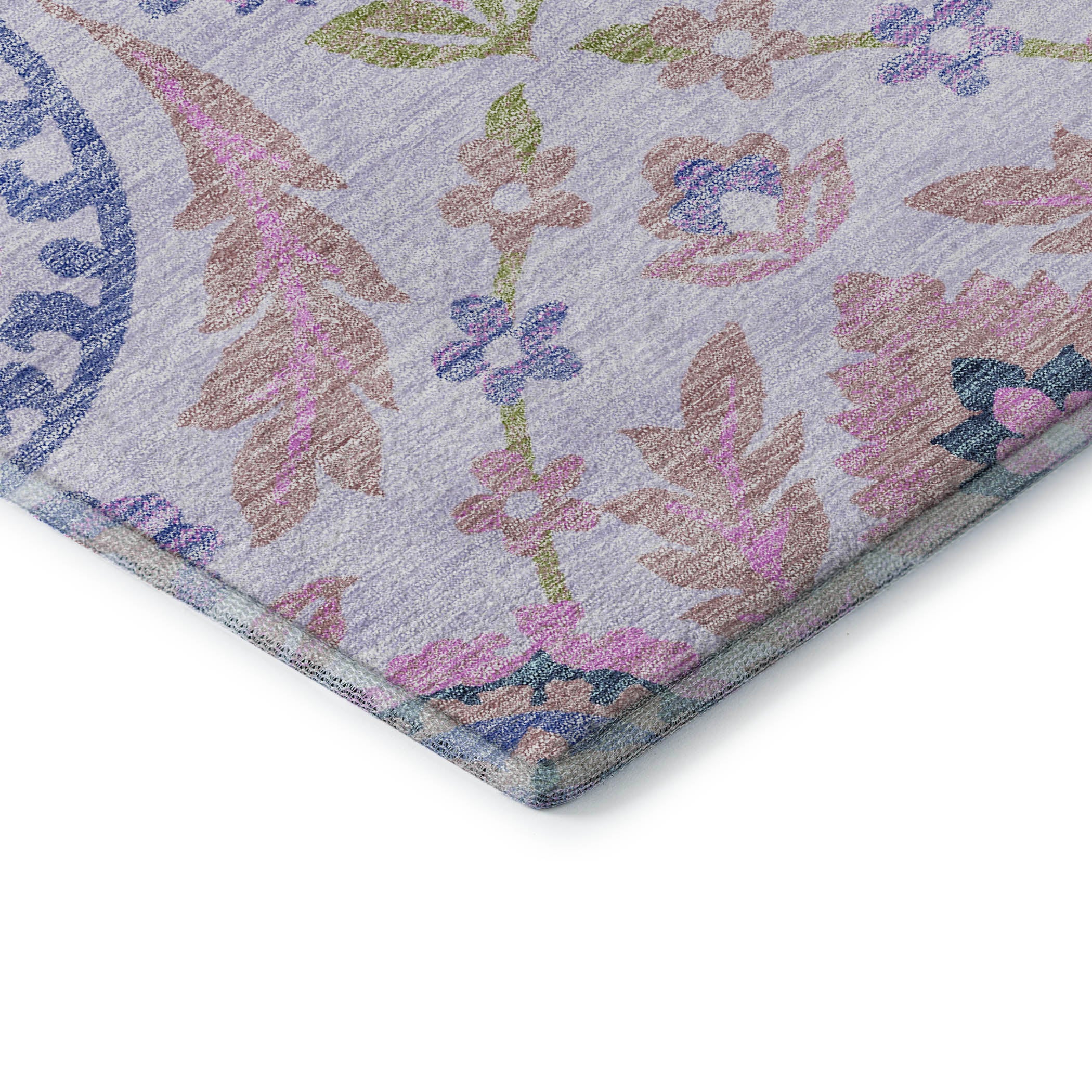 Kyoto Machine Washable Transitional Blush Pink Rug 1'8" x 2'6" #shape_Rectangle