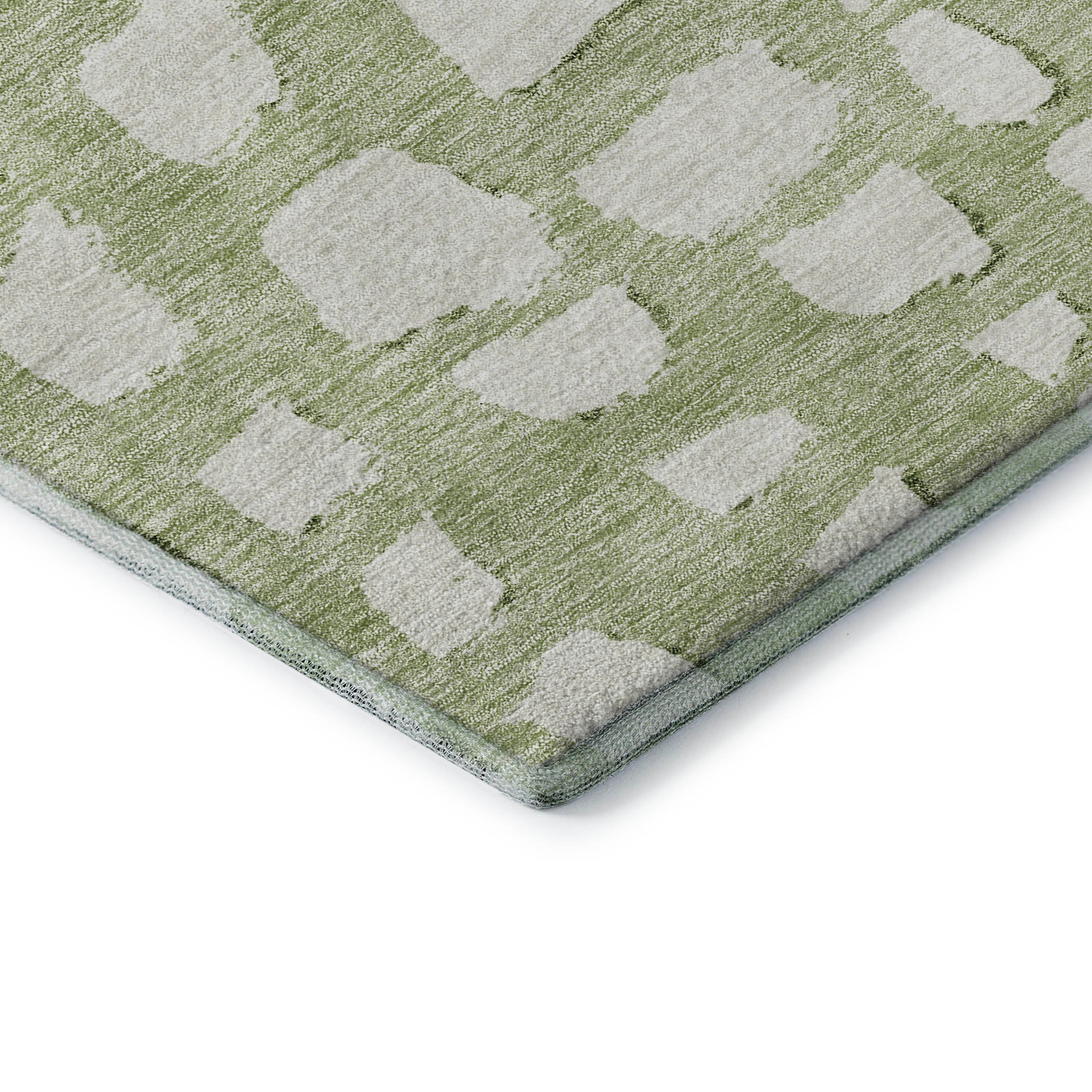 Zanzibar Machine Washable Transitional Aloe Green Rug 1'8" x 2'6" #shape_Rectangle