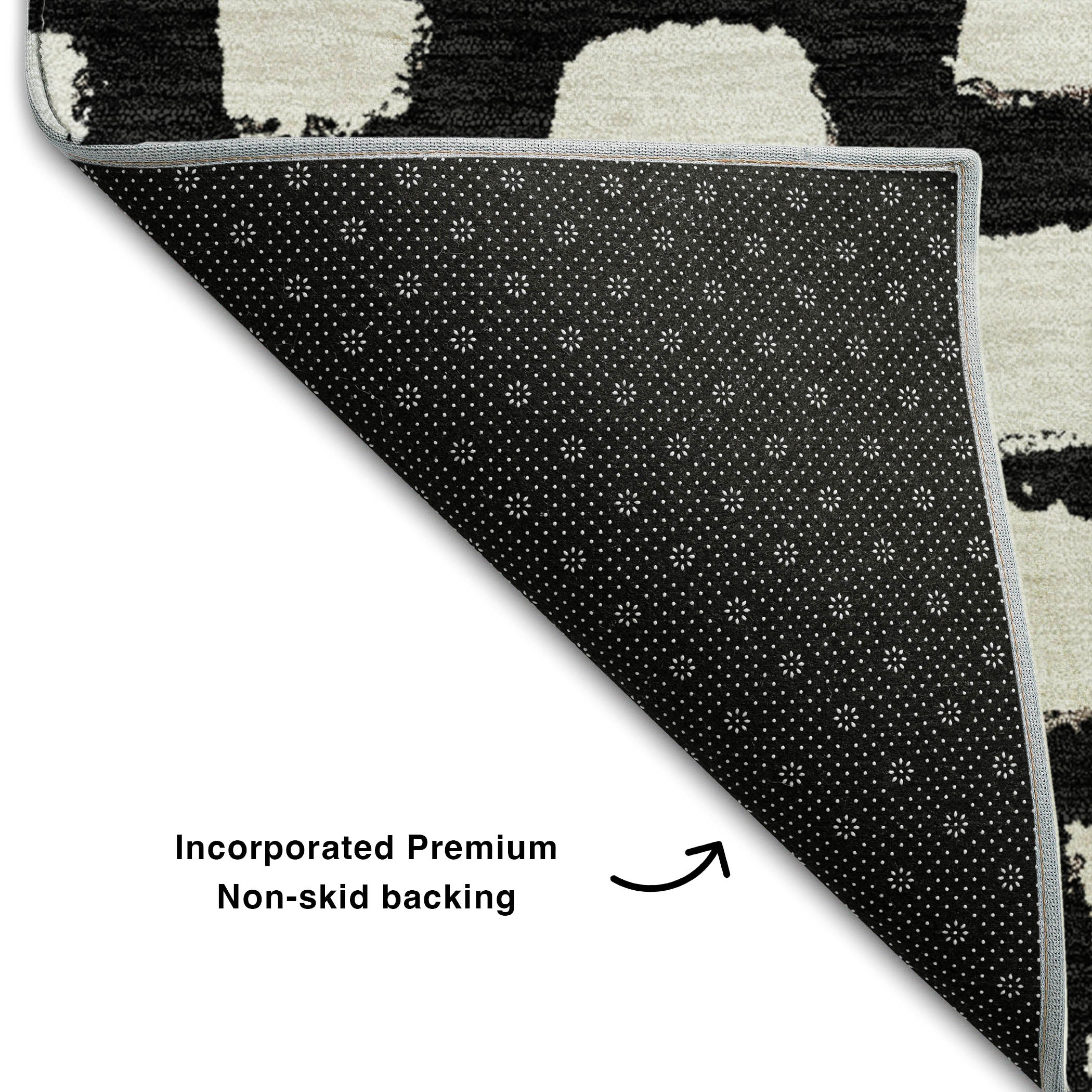 Zanzibar Machine Washable Transitional Black Rug 1'8" x 2'6" #shape_Rectangle