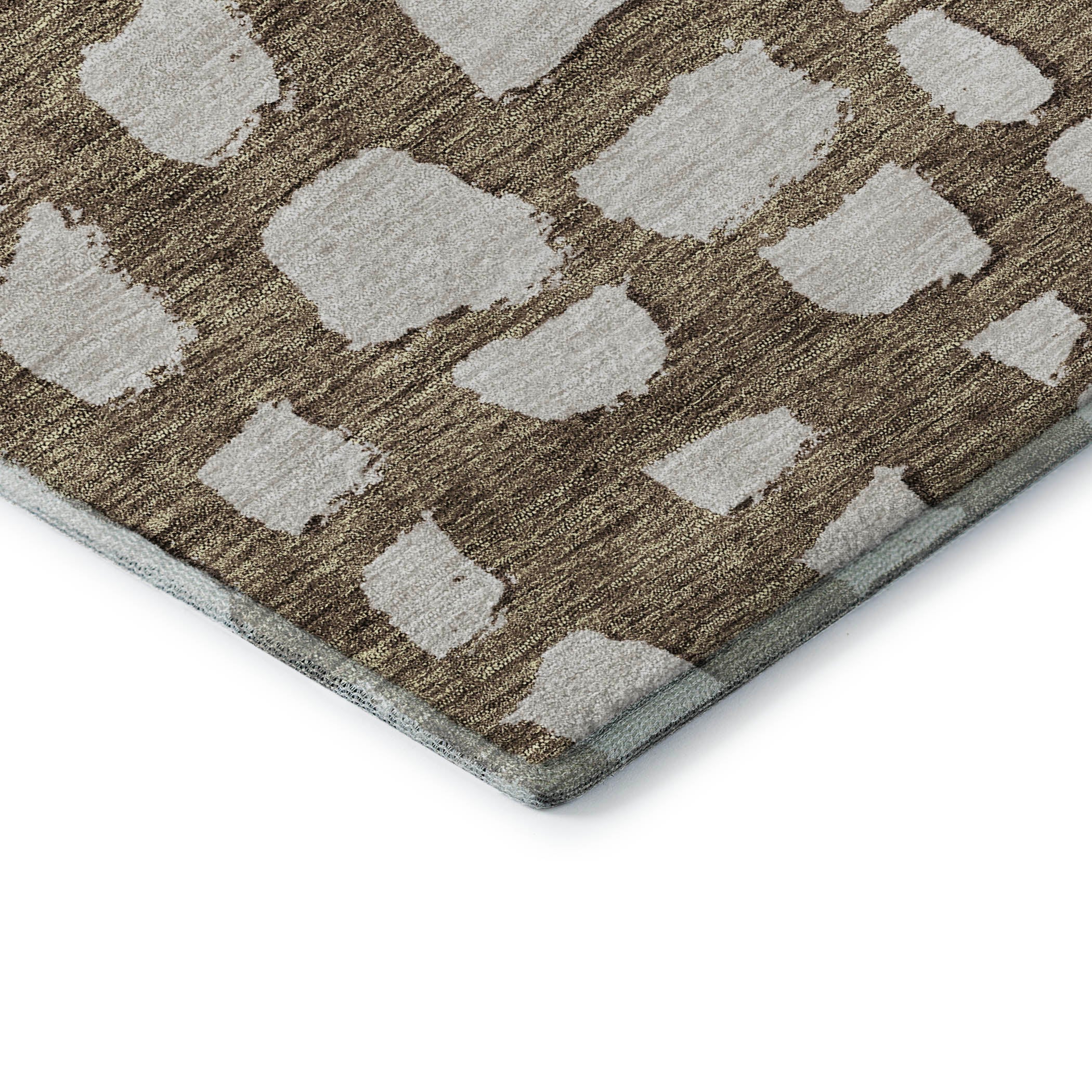 Zanzibar Machine Washable Transitional Brown Rug 1'8" x 2'6" #shape_Rectangle