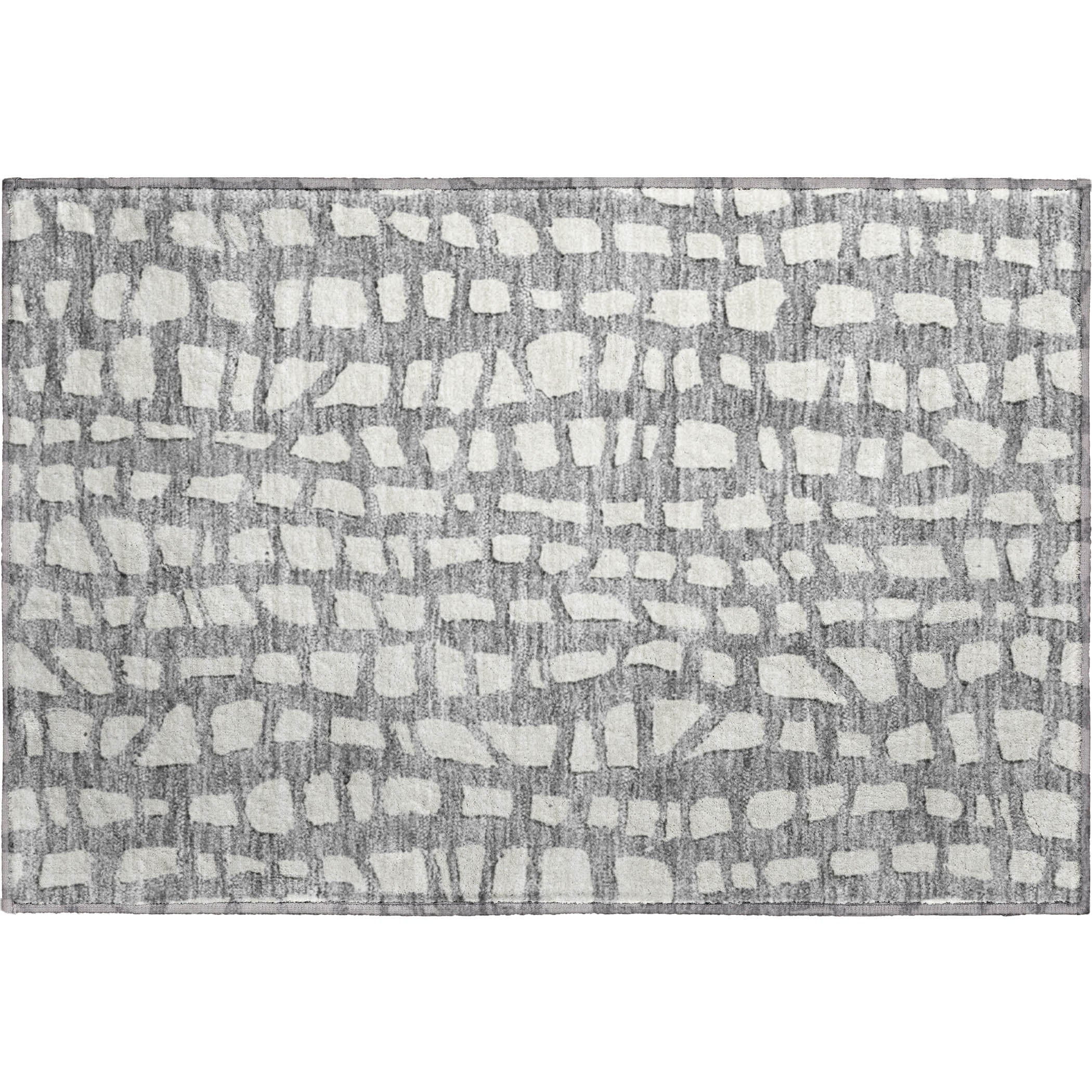 Zanzibar Machine Washable Transitional Gray Rug 1'8" x 2'6" #shape_Rectangle