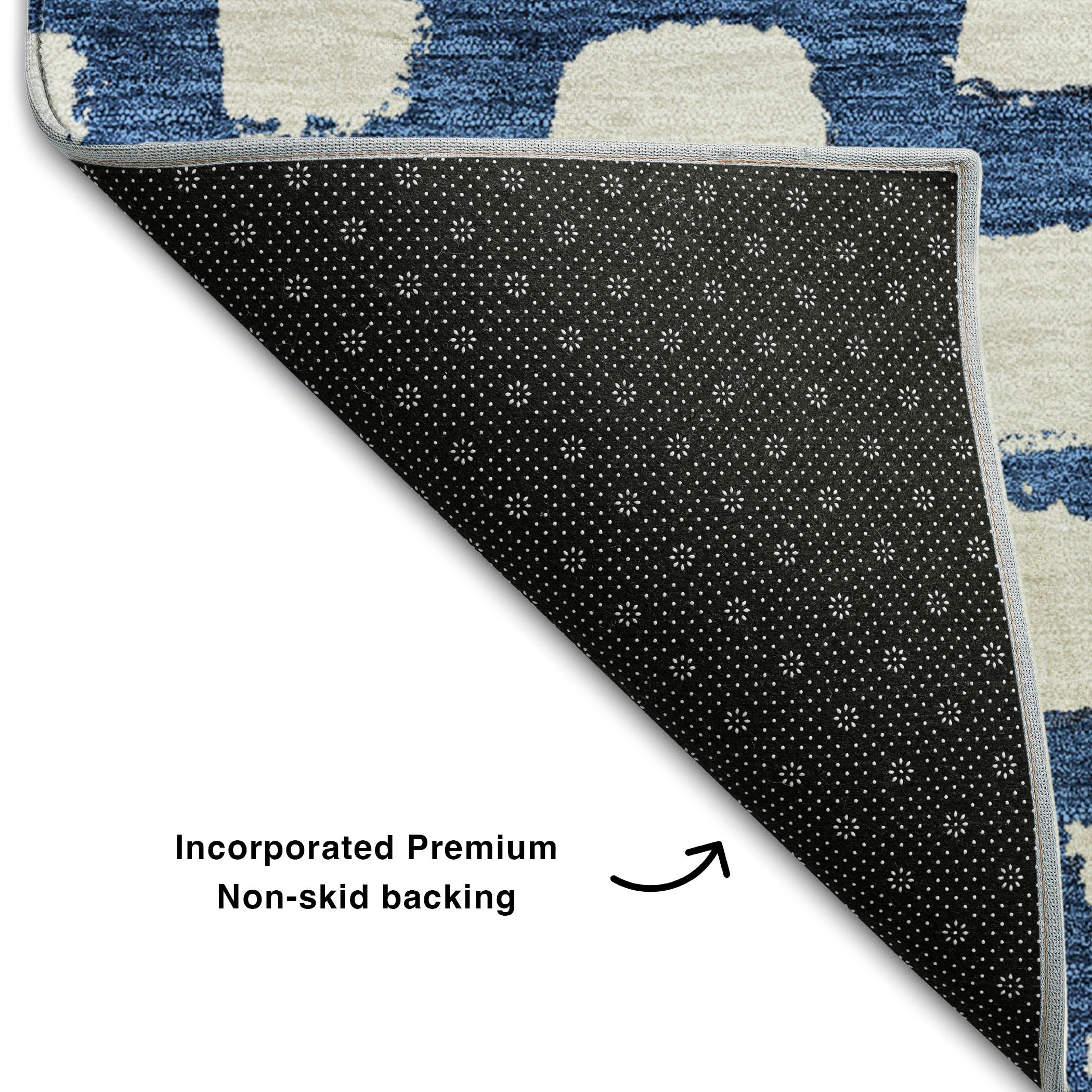 Zanzibar Machine Washable Transitional Navy Blue Rug 1'8" x 2'6" #shape_Rectangle