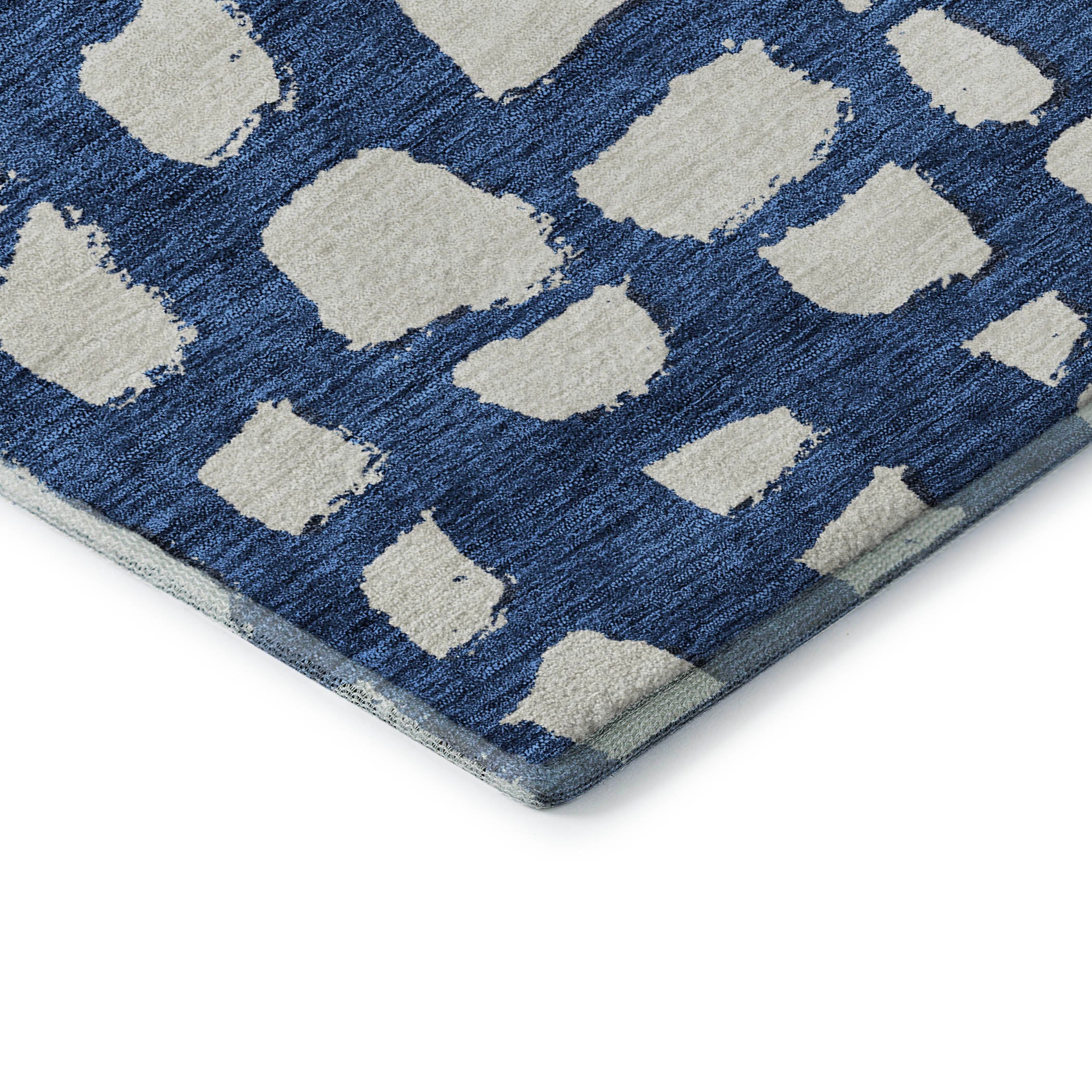 Zanzibar Machine Washable Transitional Navy Blue Rug 1'8" x 2'6" #shape_Rectangle