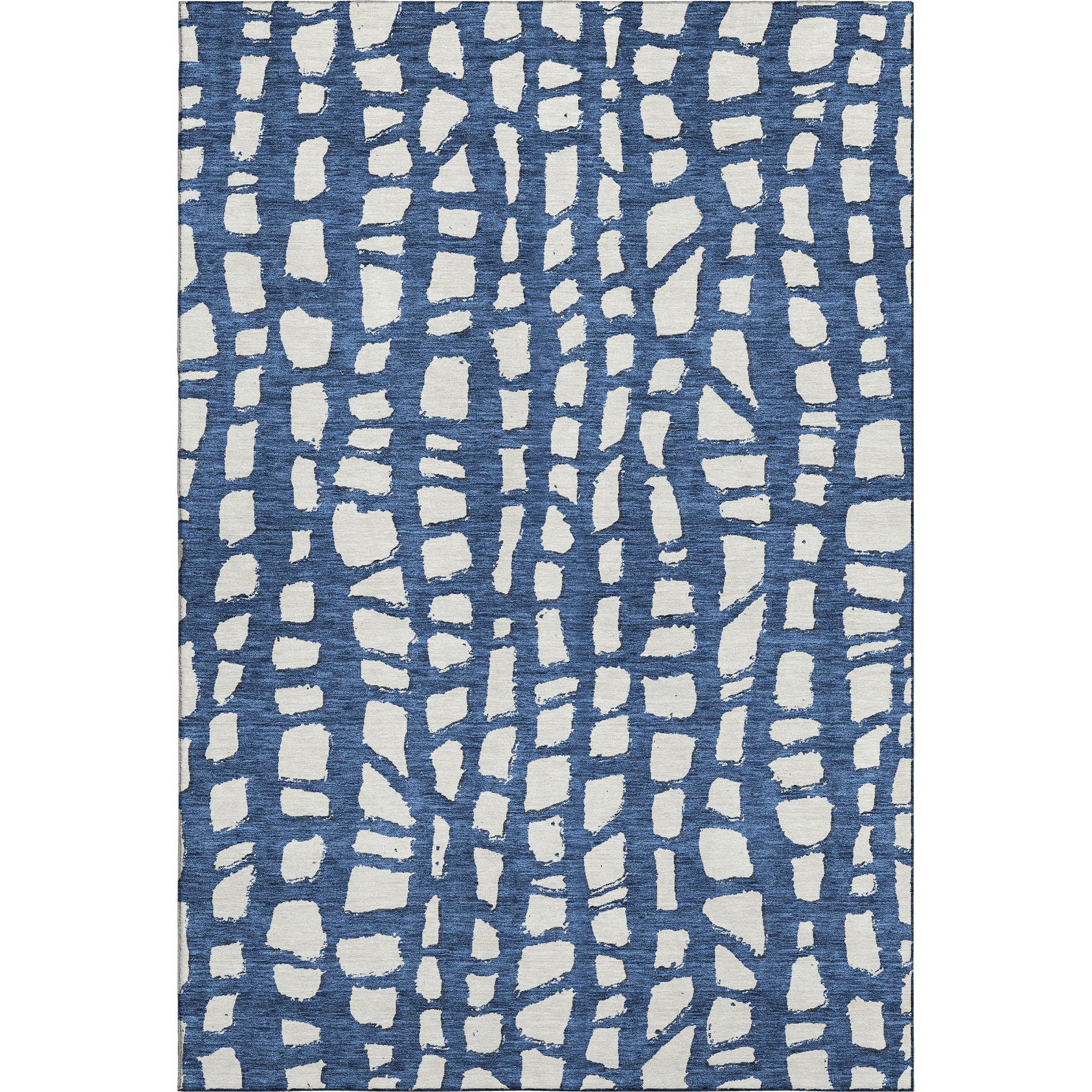 Zanzibar Machine Washable Transitional Navy Blue Rug 2'6" x 3'10" #shape_Rectangle