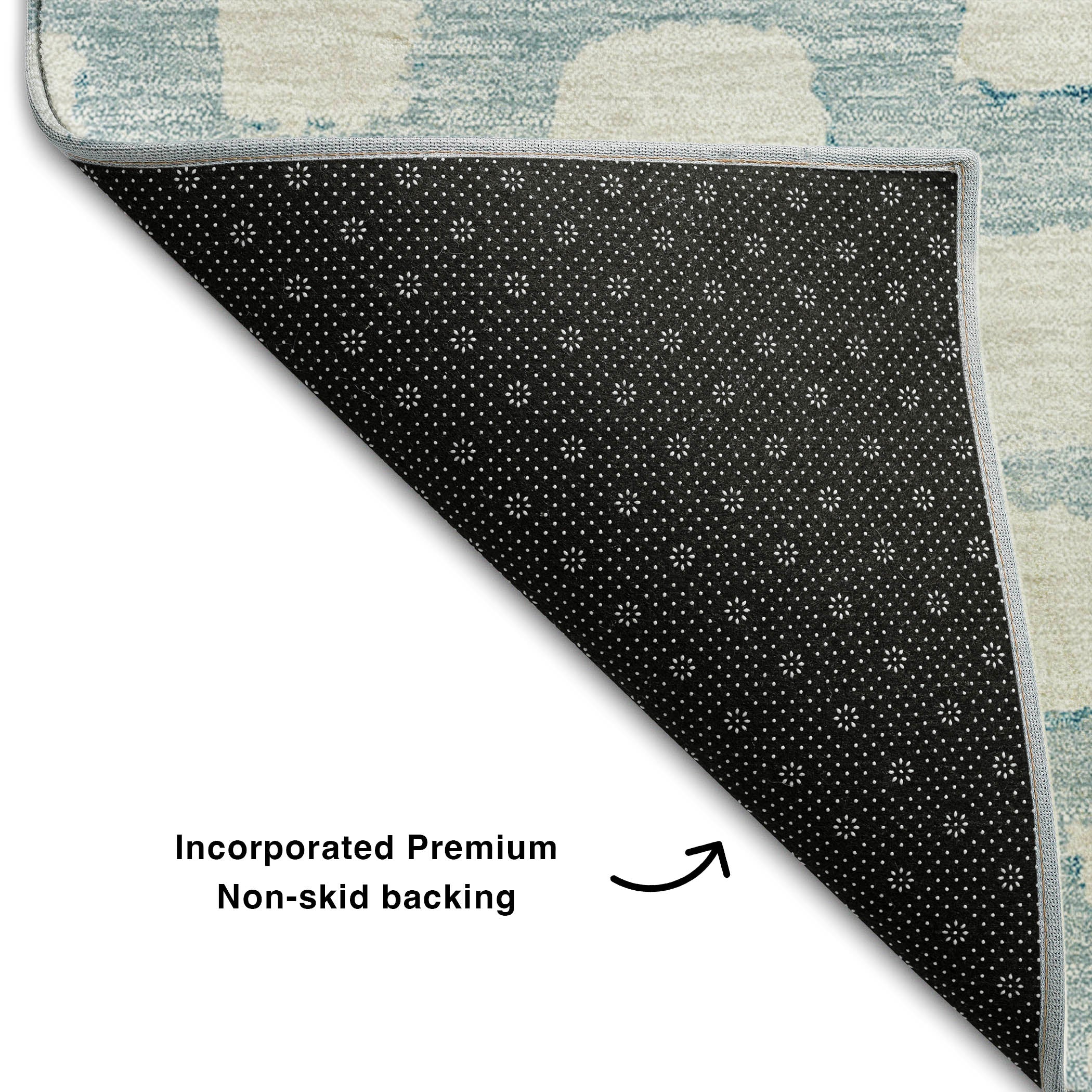 Zanzibar Machine Washable Transitional Sky Blue Rug 1'8" x 2'6" #shape_Rectangle
