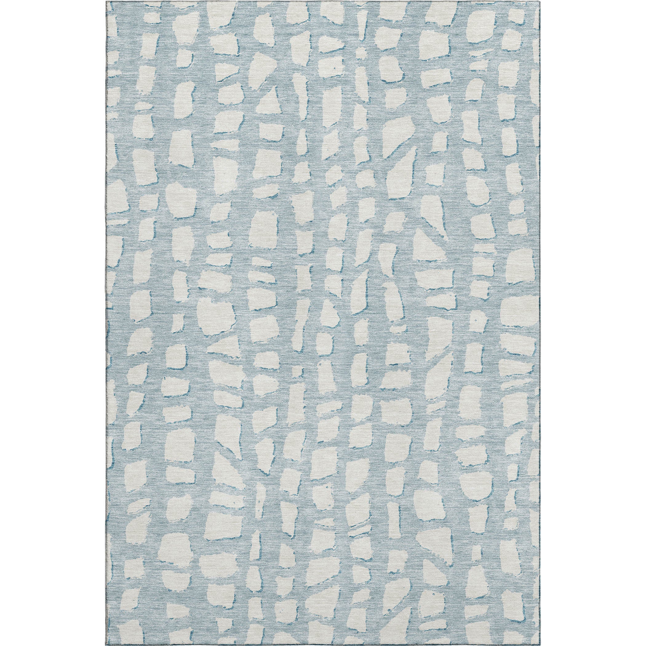 Zanzibar Machine Washable Transitional Sky Blue Rug 2'6" x 3'10" #shape_Rectangle