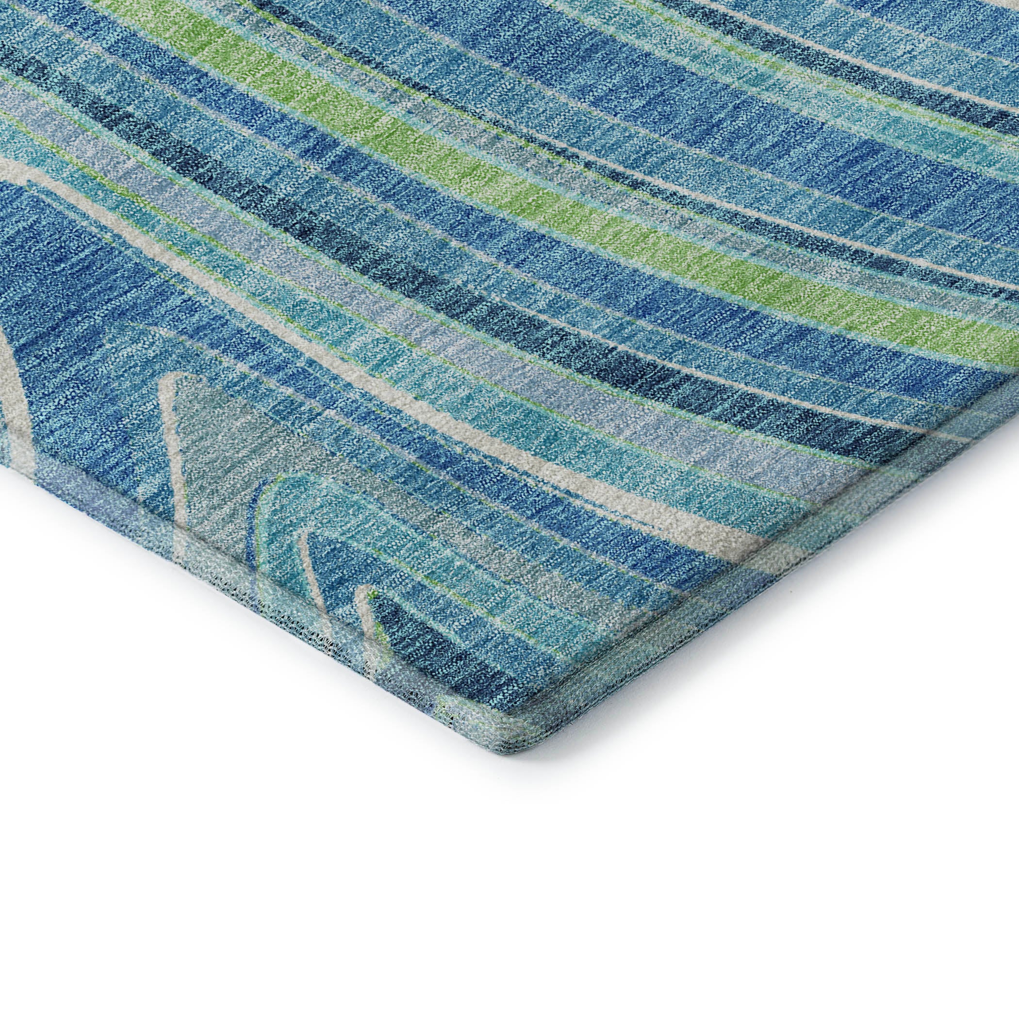 Zanzibar Machine Washable Transitional Blue Rug 1'8" x 2'6" #shape_Rectangle