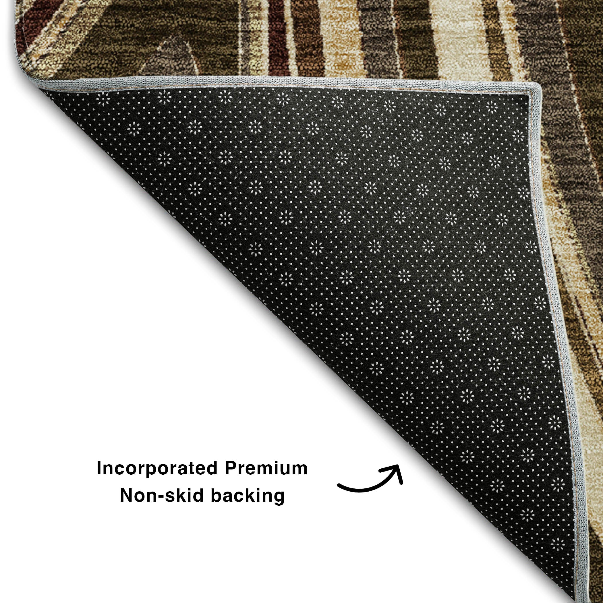 Zanzibar Machine Washable Transitional Fudge Brown Rug 1'8" x 2'6" #shape_Rectangle