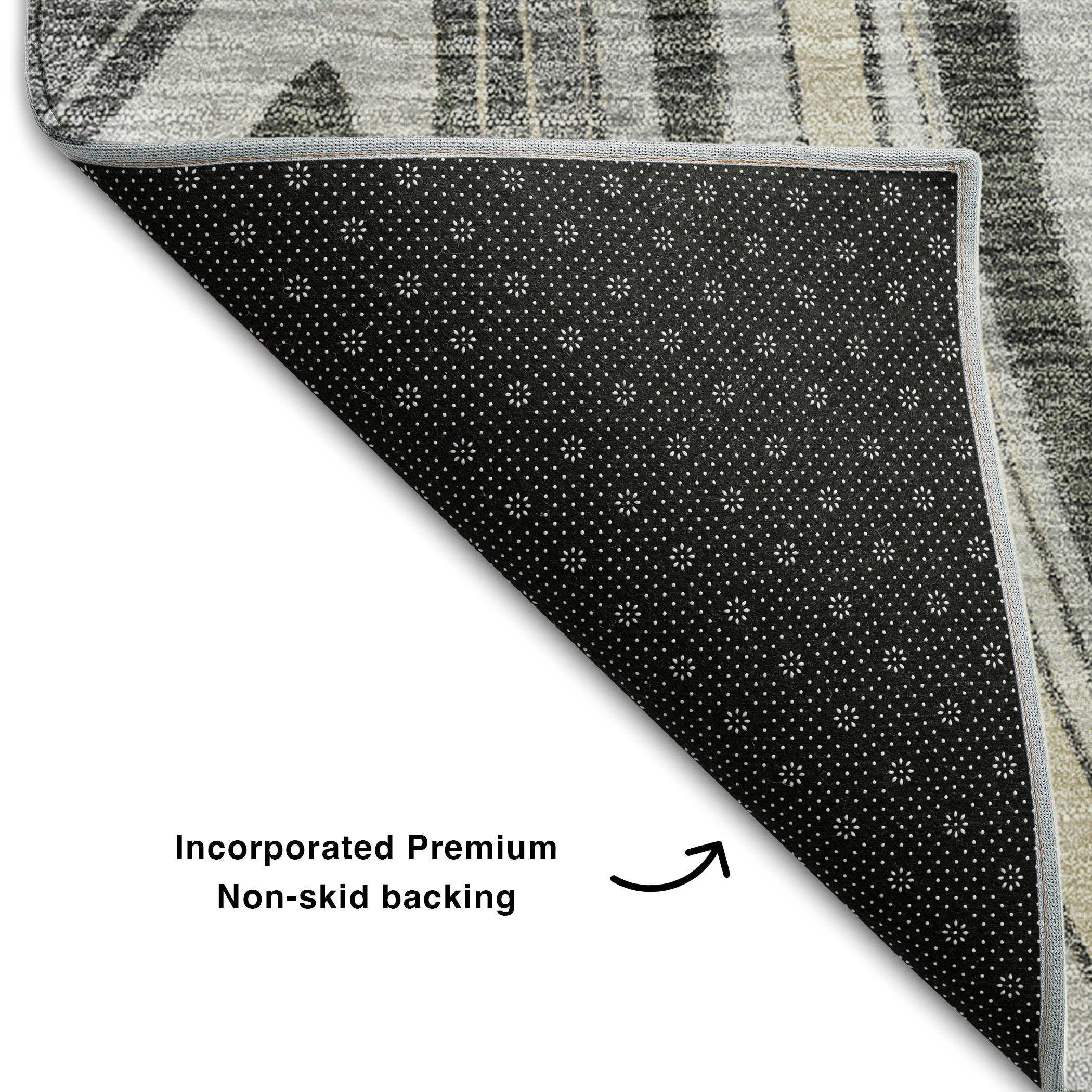 Zanzibar Machine Washable Transitional Gray Rug 1'8" x 2'6" #shape_Rectangle
