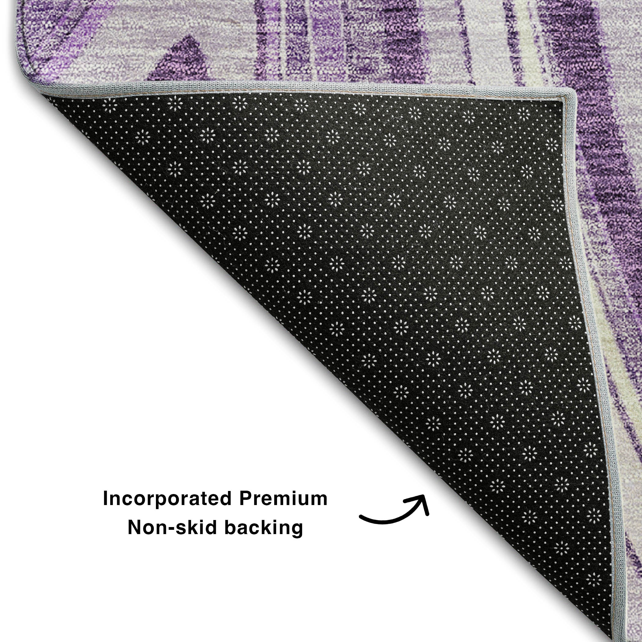 Zanzibar Machine Washable Transitional Lavender Purple Rug 1'8" x 2'6" #shape_Rectangle