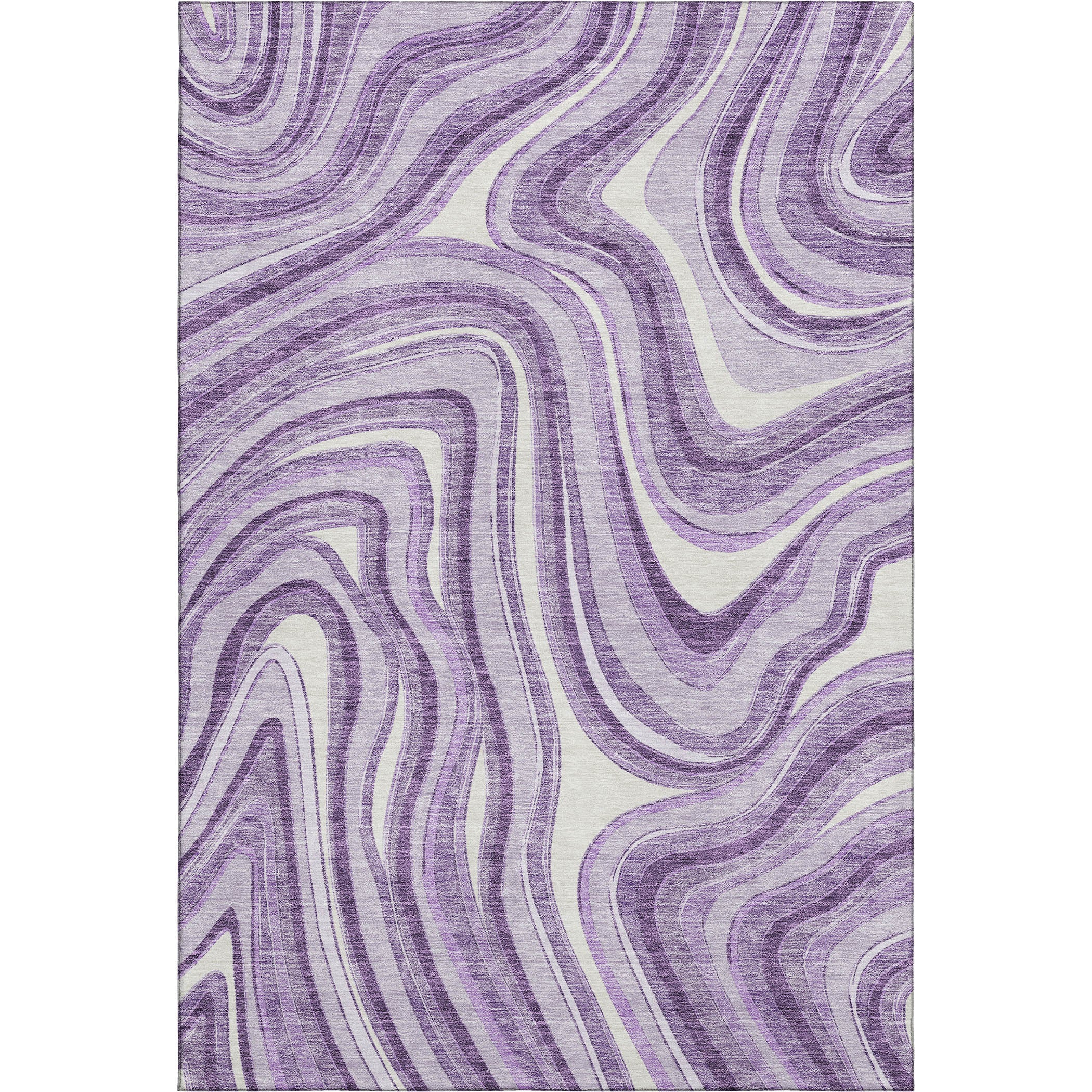 Zanzibar Machine Washable Transitional Lavender Purple Rug 2'6" x 3'10" #shape_Rectangle